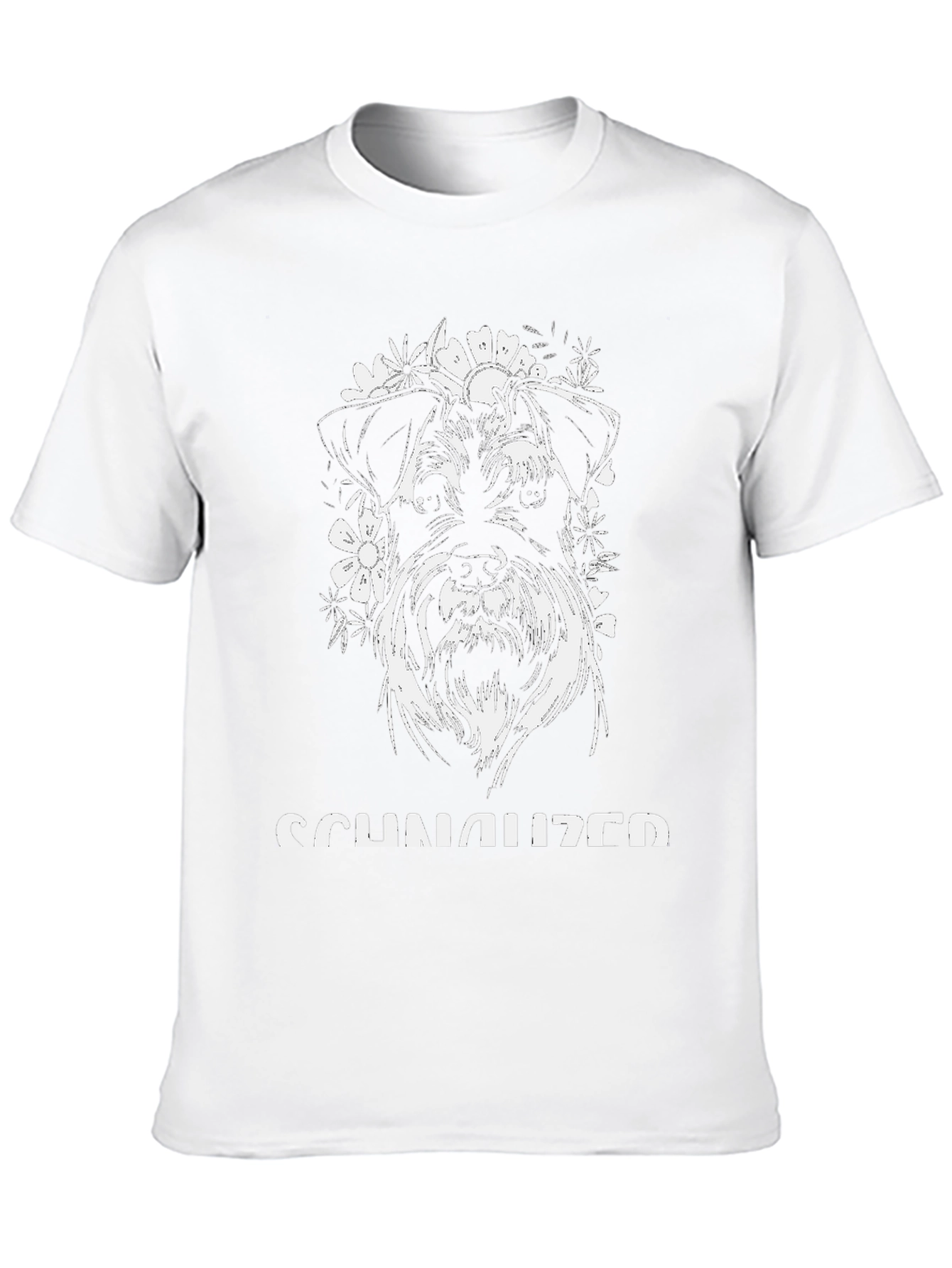 Schnauzer Dog Graphic Tee - Floral Pup Shirt