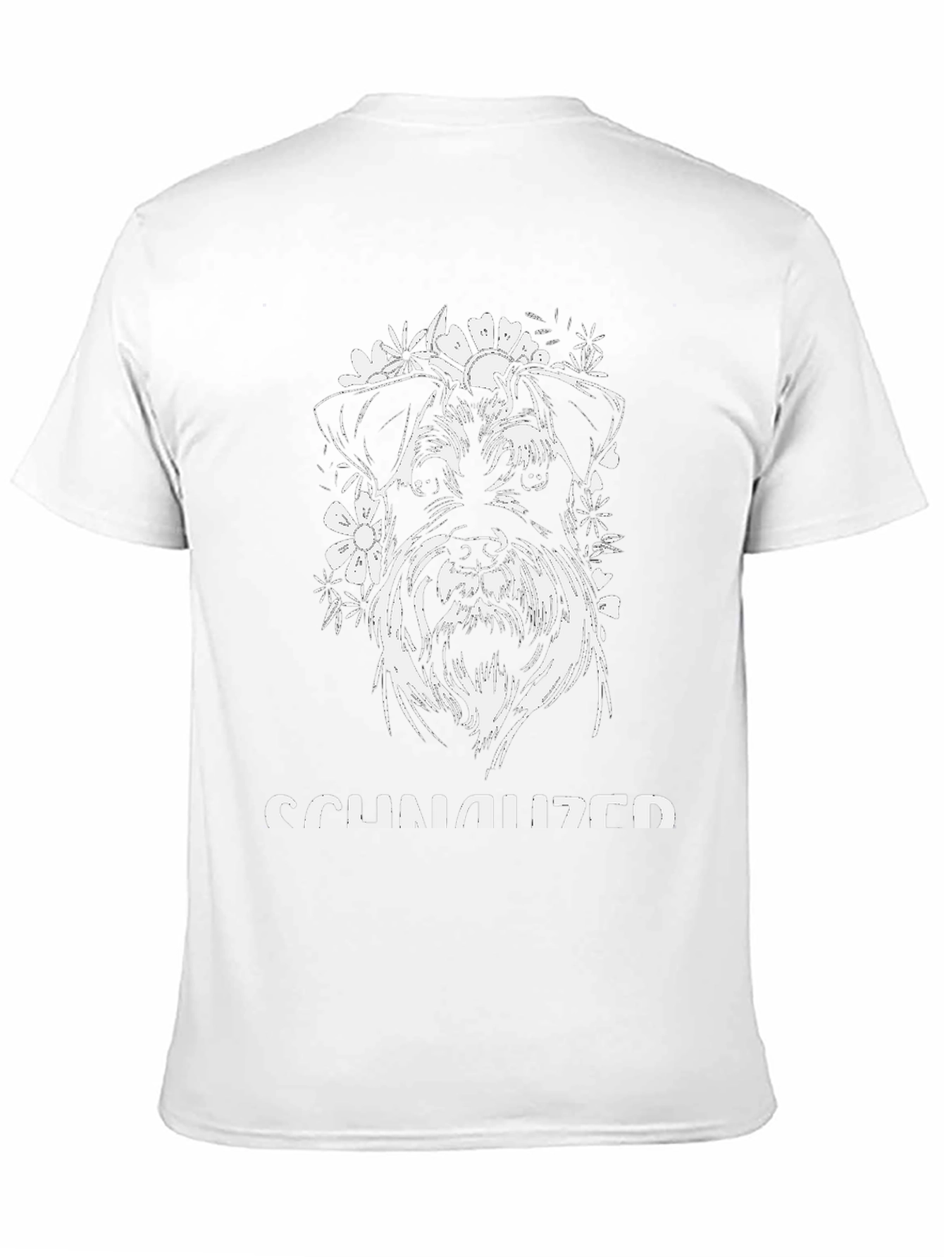 Schnauzer Dog Graphic Tee - Floral Pup Shirt