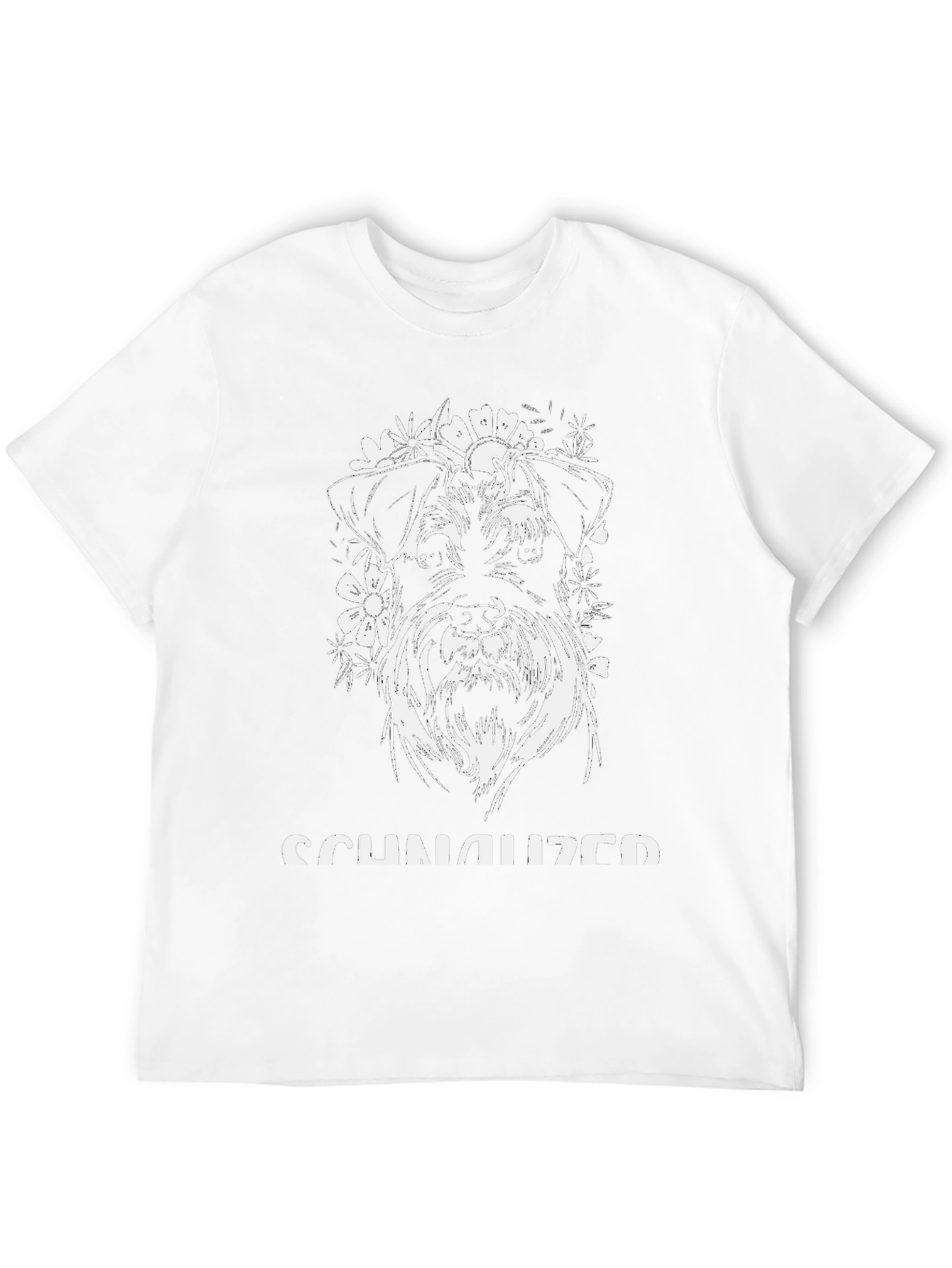 Schnauzer Dog Graphic Tee - Floral Pup Shirt