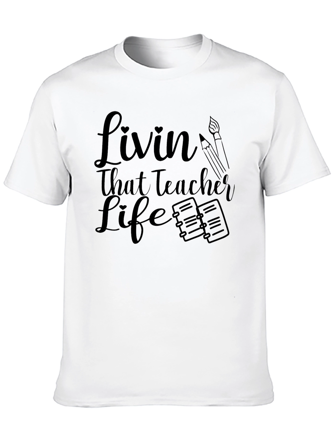 Livin That Teacher Life Black Graphic Tee