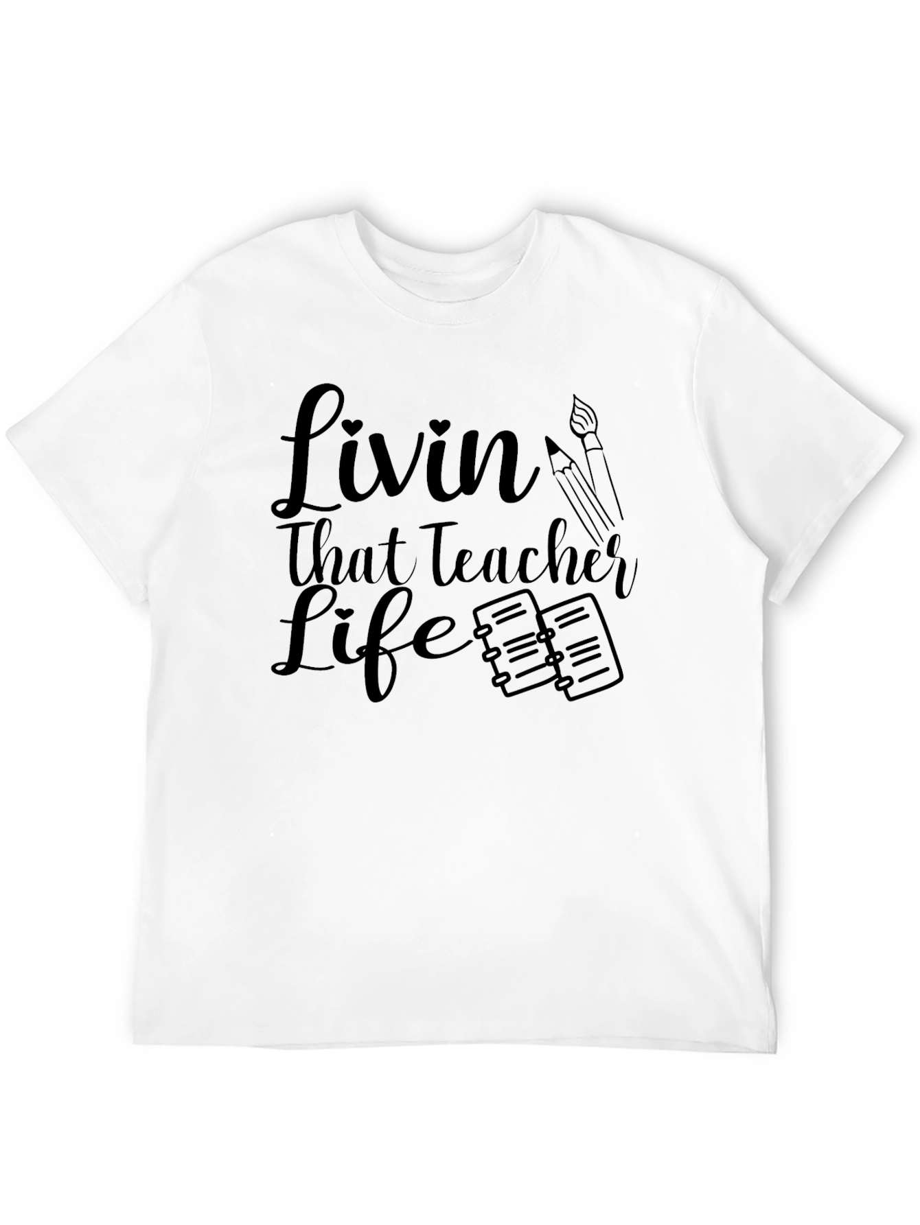 Livin That Teacher Life Black Graphic Tee