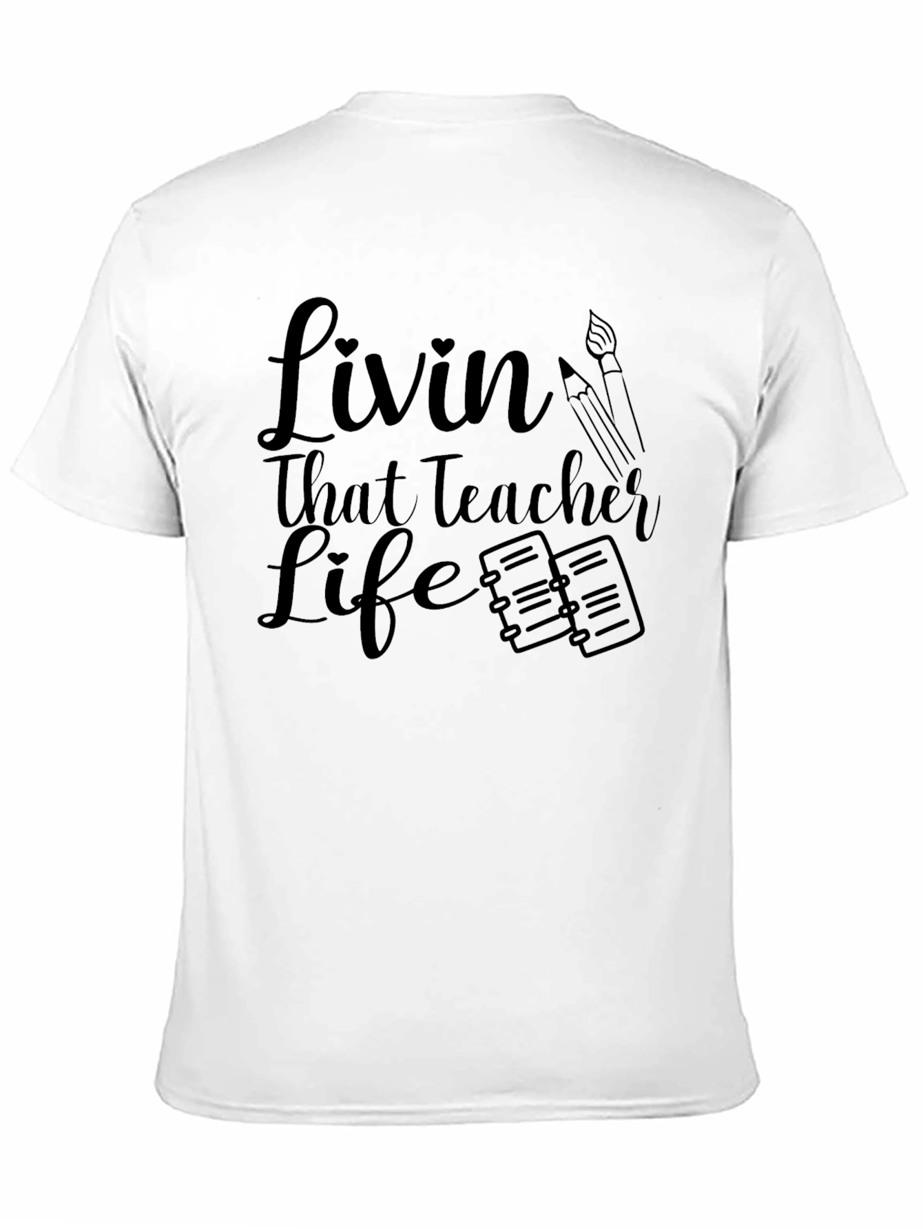 Livin That Teacher Life Black Graphic Tee