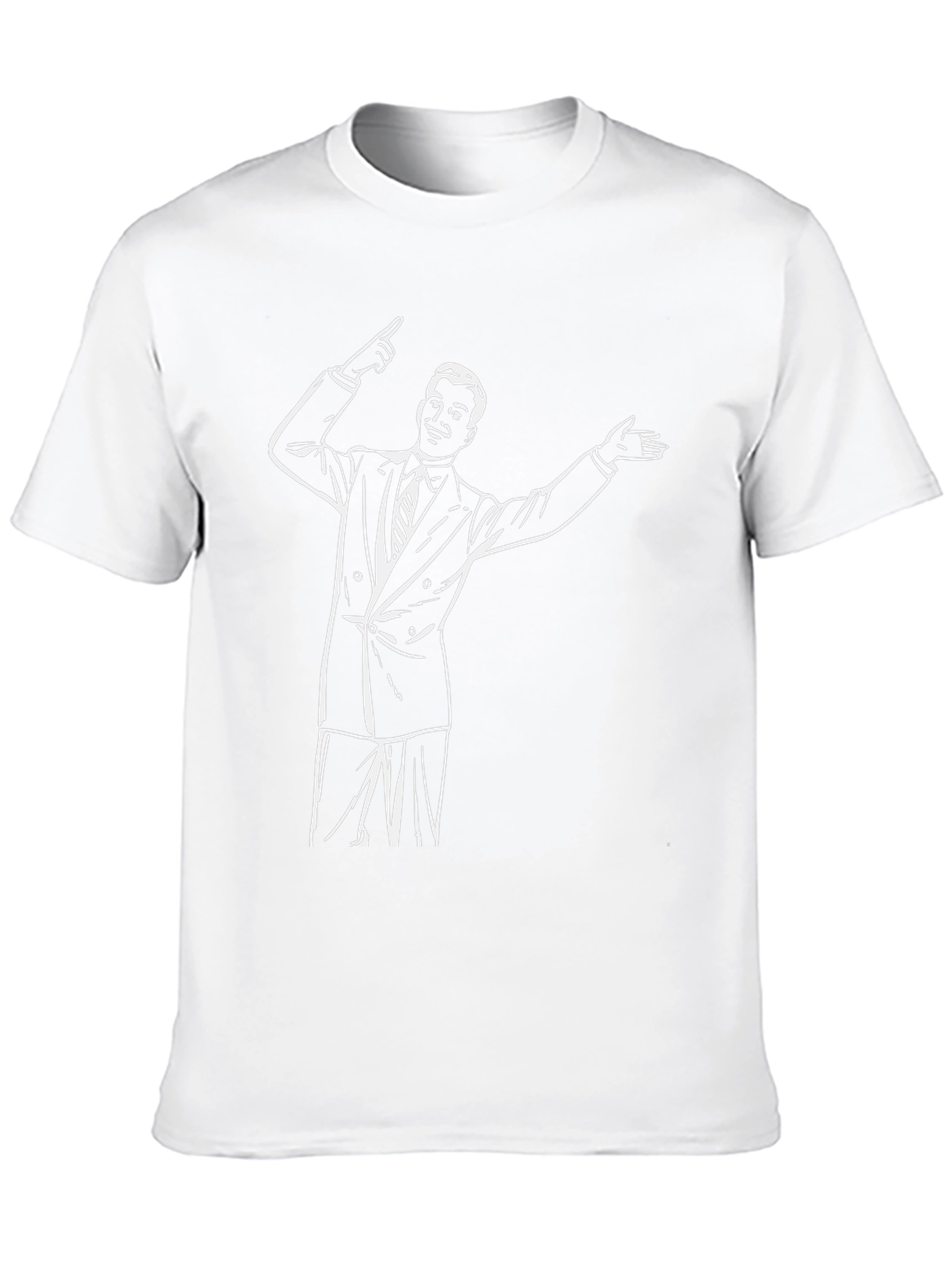 Retro Presenter Graphic Tee - Black Cotton Blend