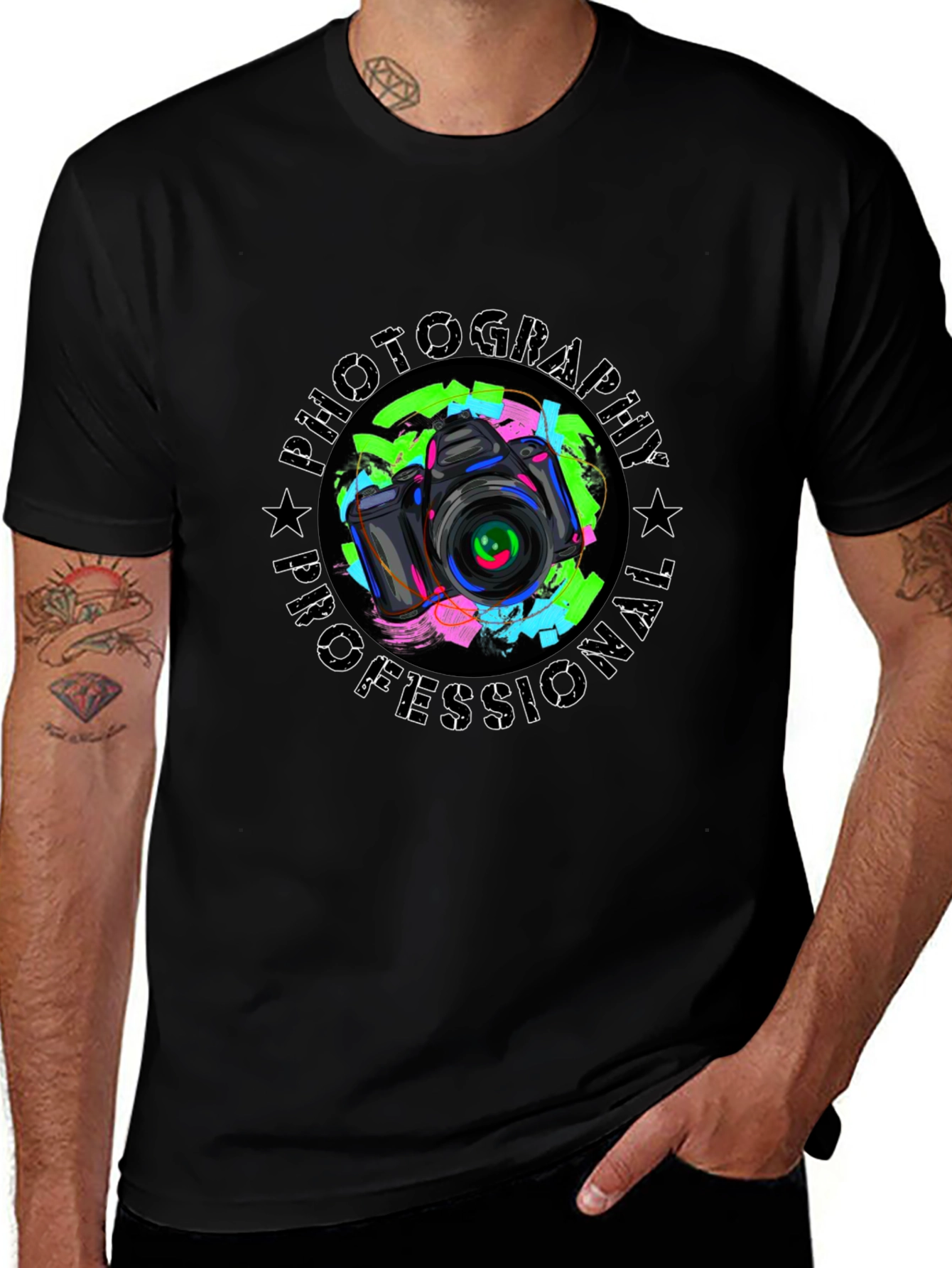 Photography Professional T-Shirt - Camera Graphic Tee