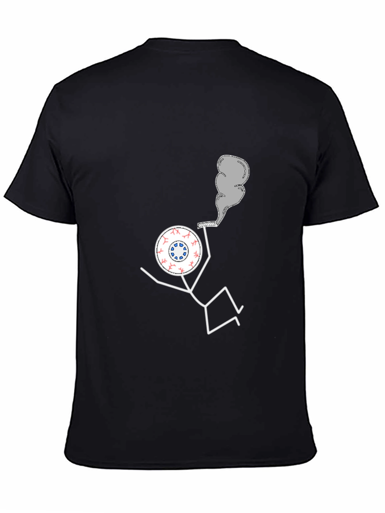 Novelty T-Shirt: Eyeball Man Smoking Pipe