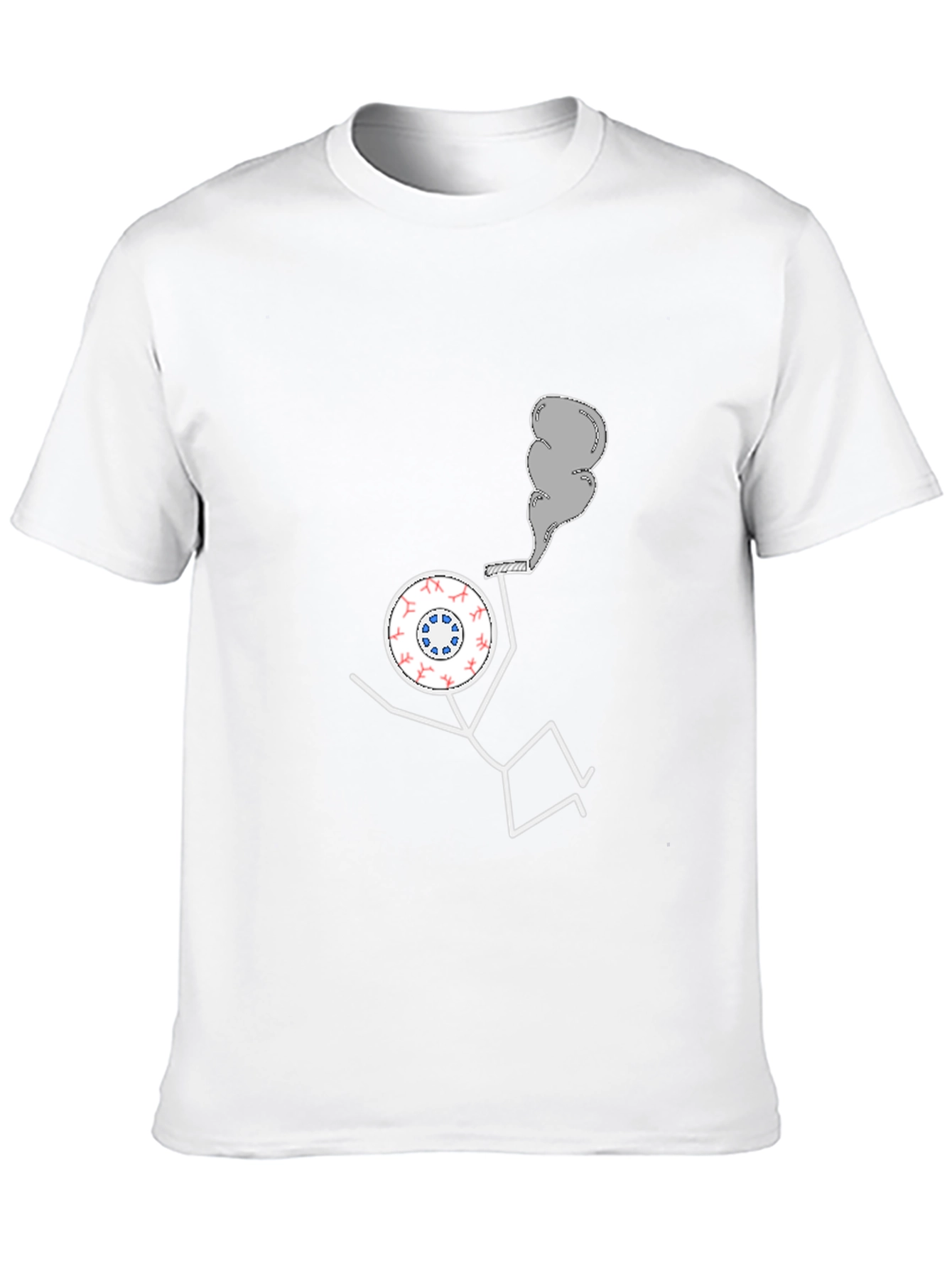 Novelty T-Shirt: Eyeball Man Smoking Pipe