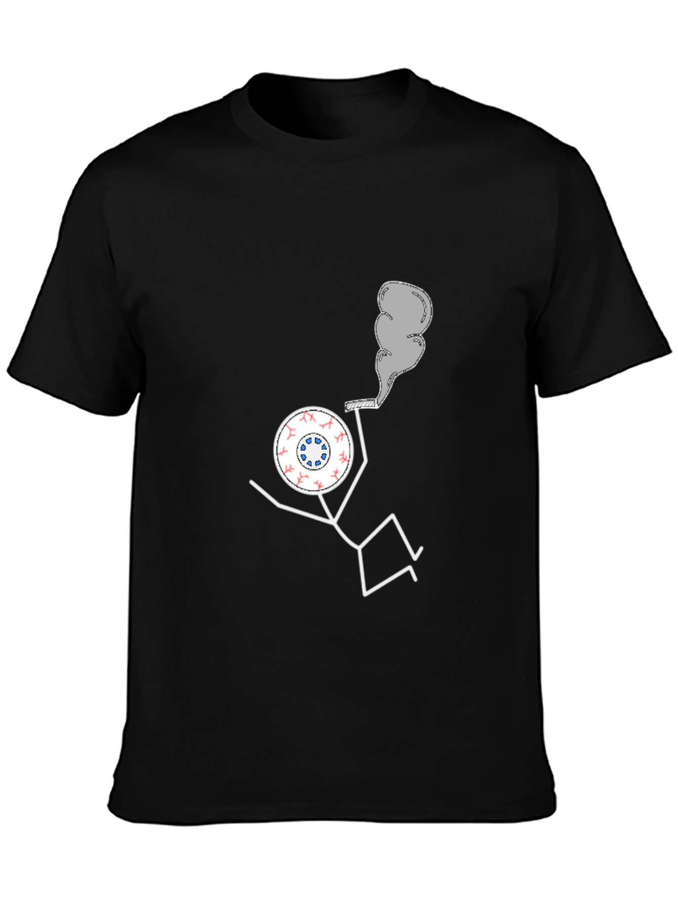 Novelty T-Shirt: Eyeball Man Smoking Pipe
