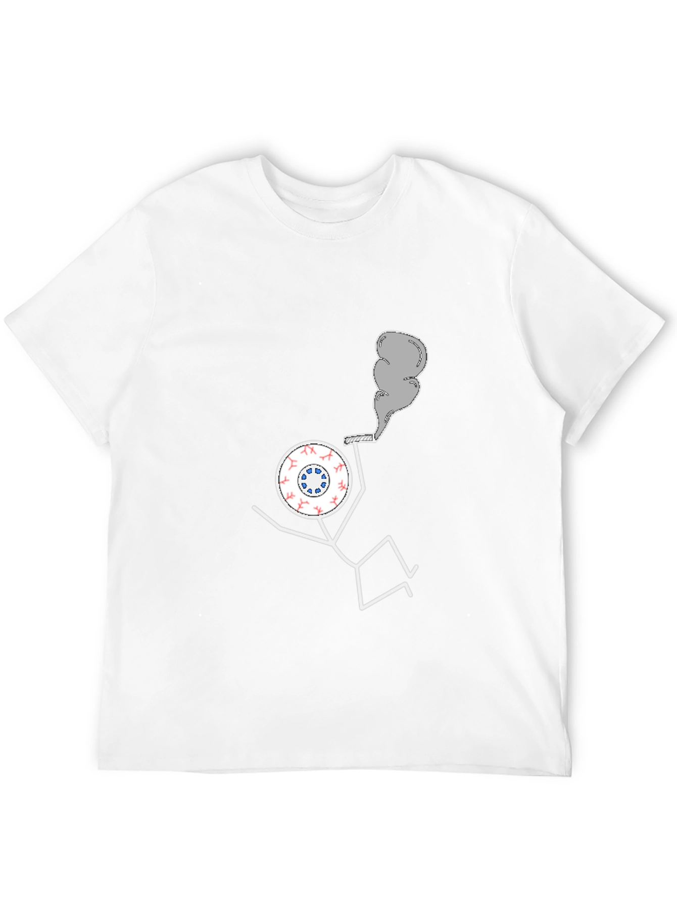 Novelty T-Shirt: Eyeball Man Smoking Pipe