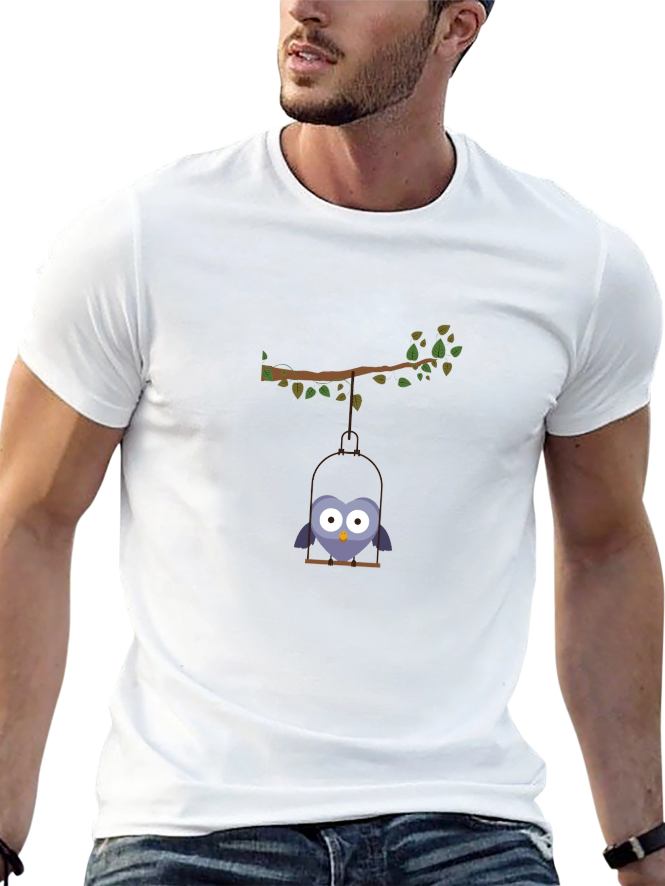 Cute Cartoon Birdcage Graphic Tee