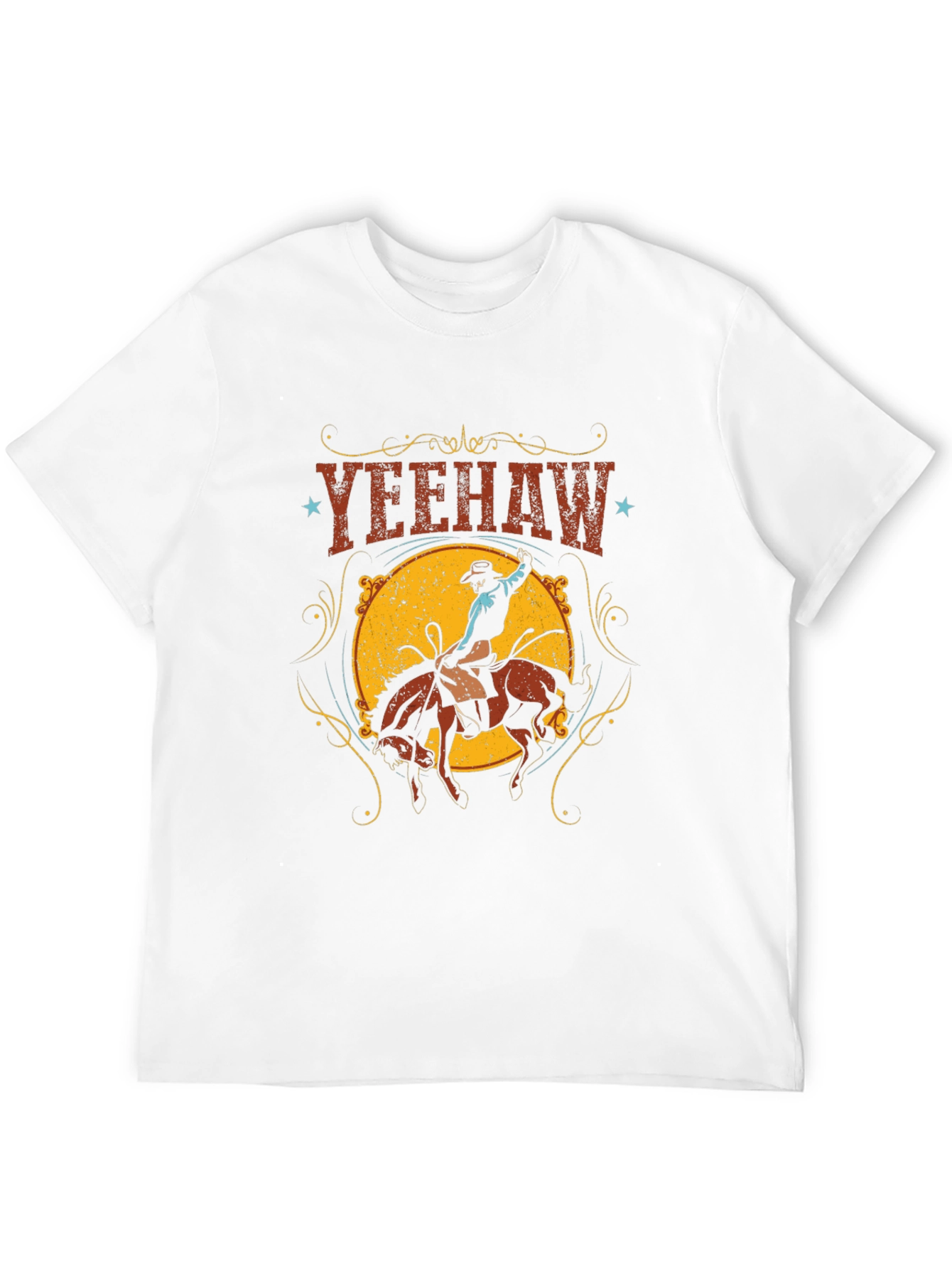 Yeehaw Cowboy Graphic T-Shirt - Black