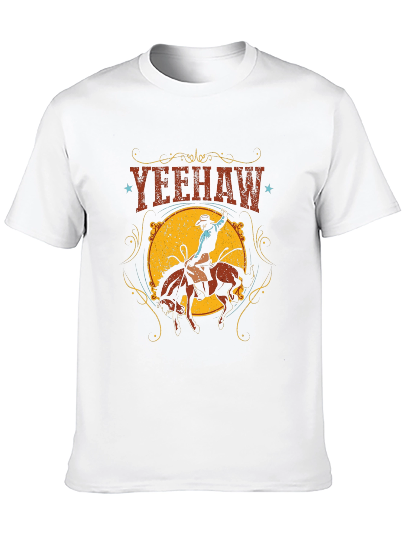 Yeehaw Cowboy Graphic T-Shirt - Black