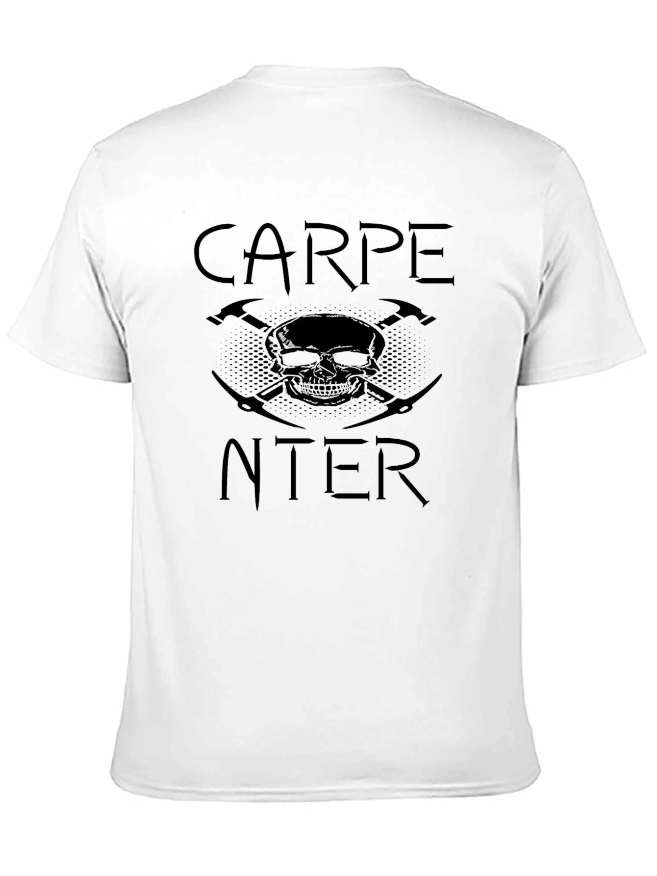 Carpenter Skull & Tools Graphic T-Shirt - Black