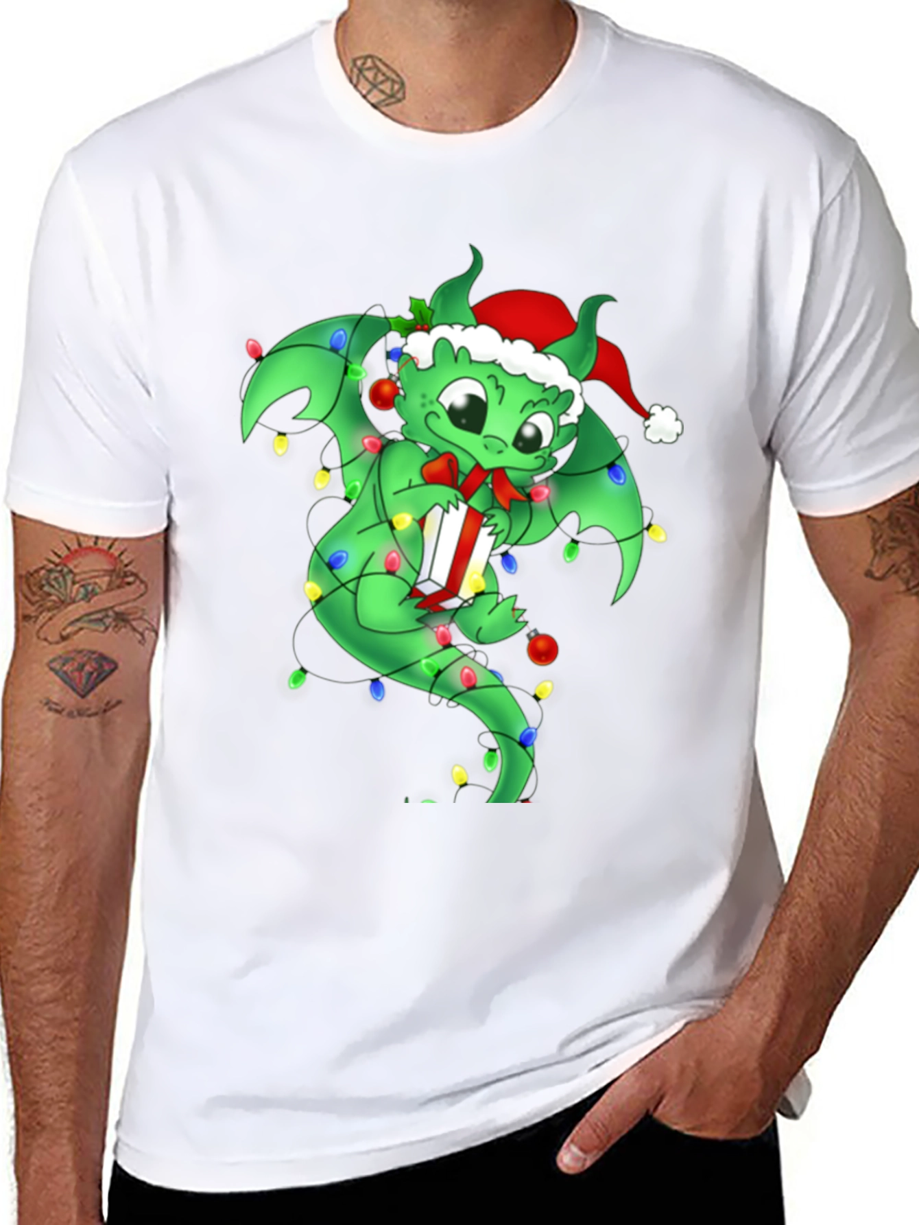 Festive Dragon Christmas T-Shirt
