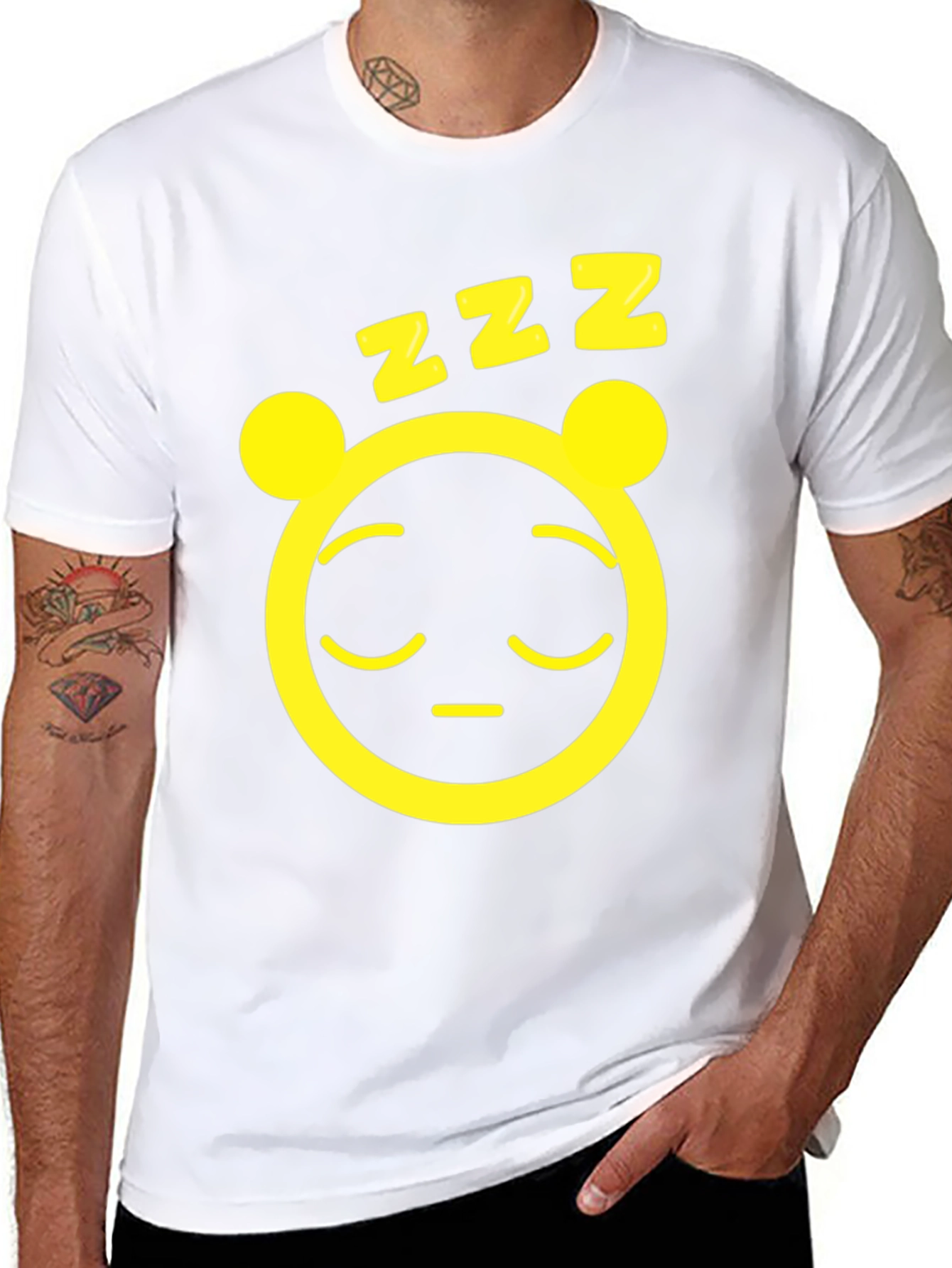 Sleepy Panda Graphic Tee - Mens Black T-Shirt