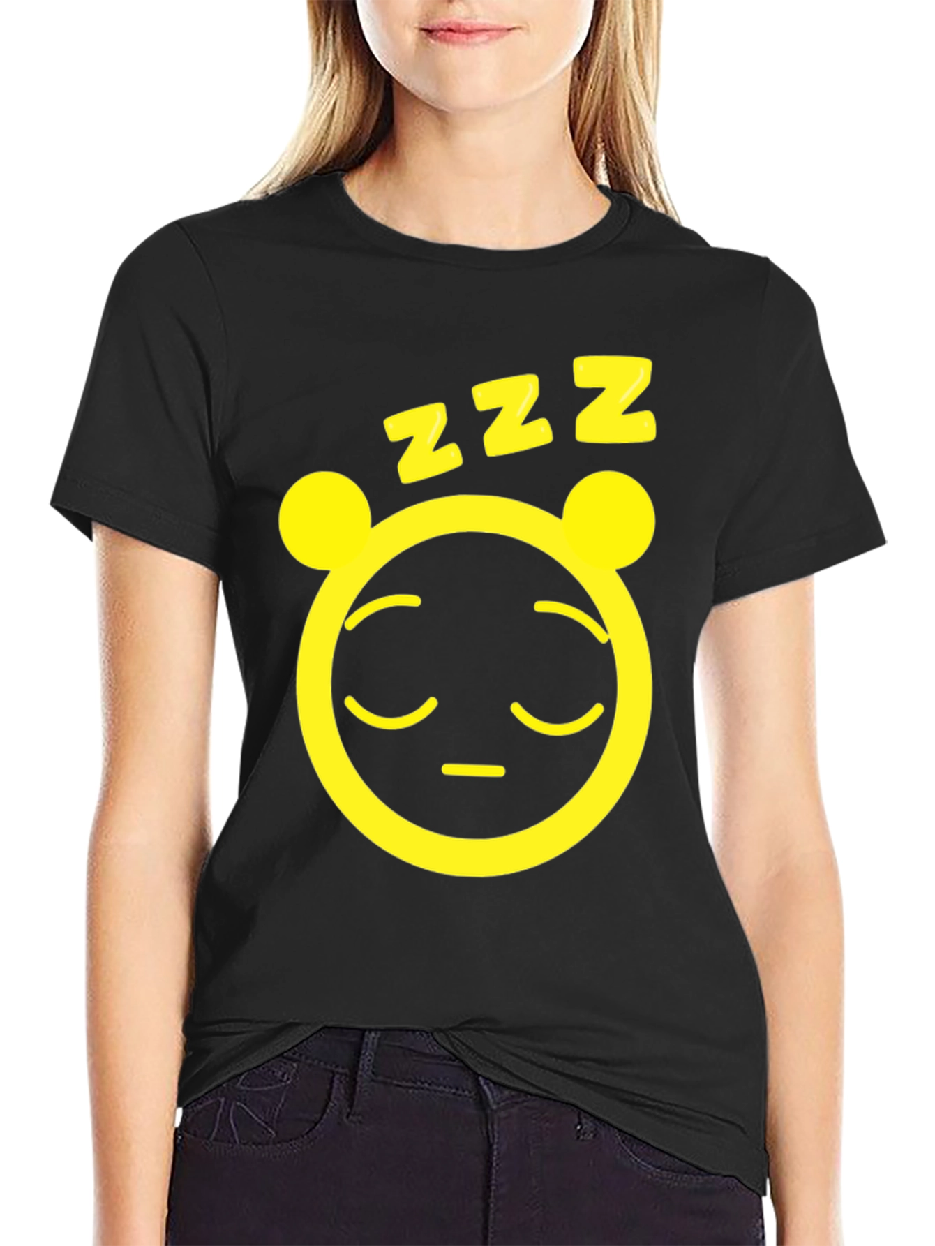 Sleepy Panda Graphic Tee - Mens Black T-Shirt