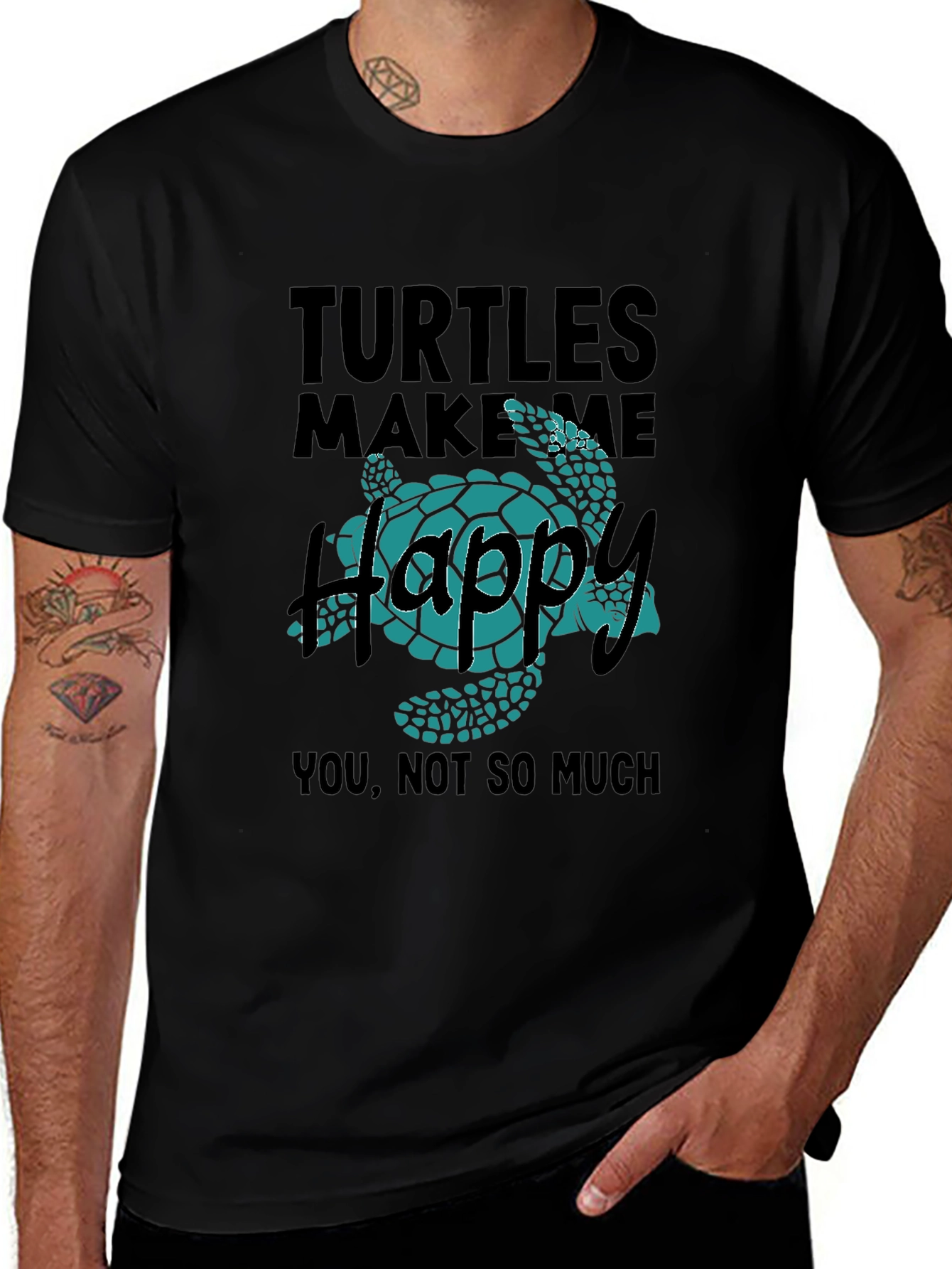 Turtles Make Me Happy Graphic T-Shirt