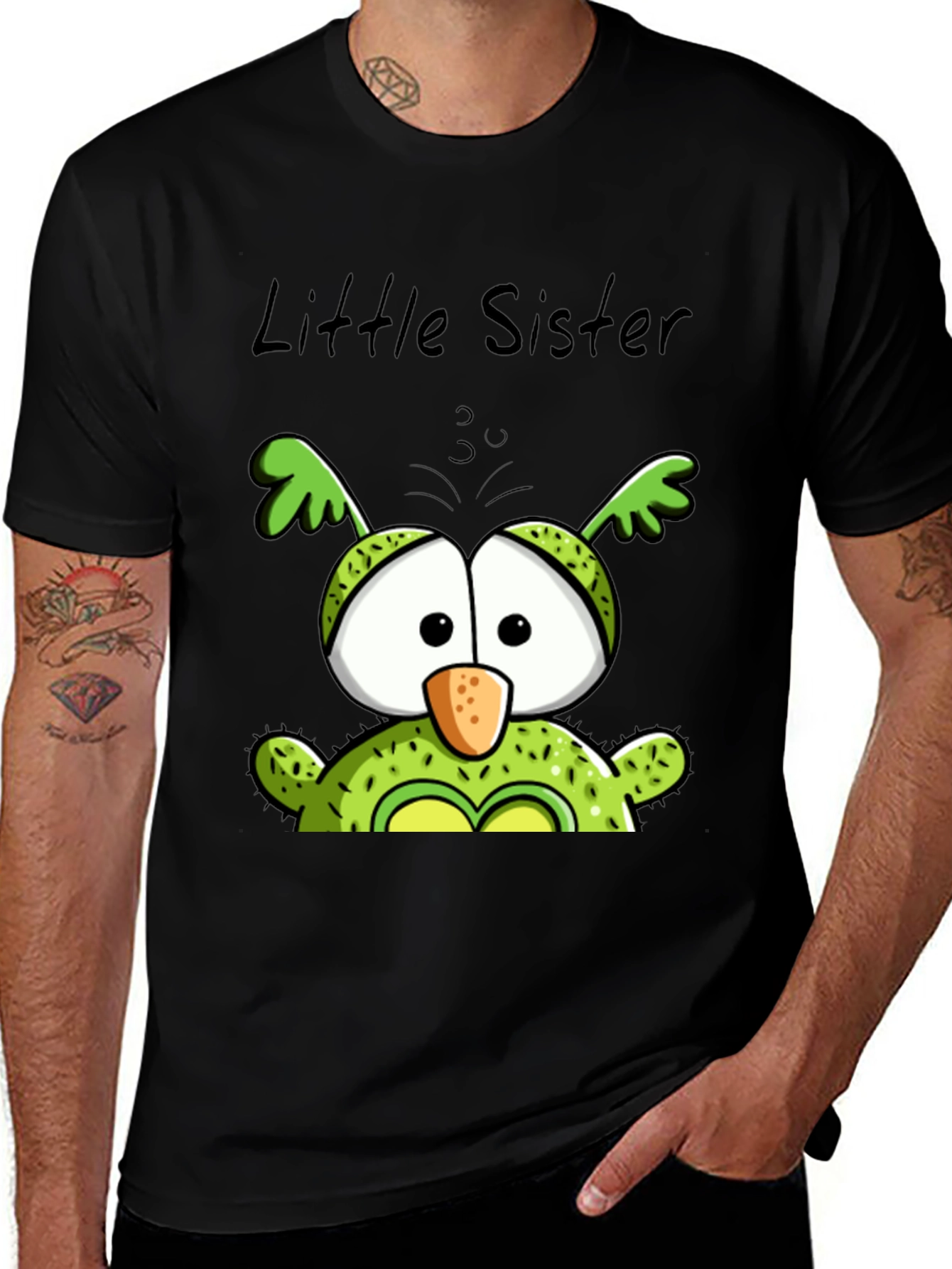Little Sister Owl T-Shirt - Cute Family Tee