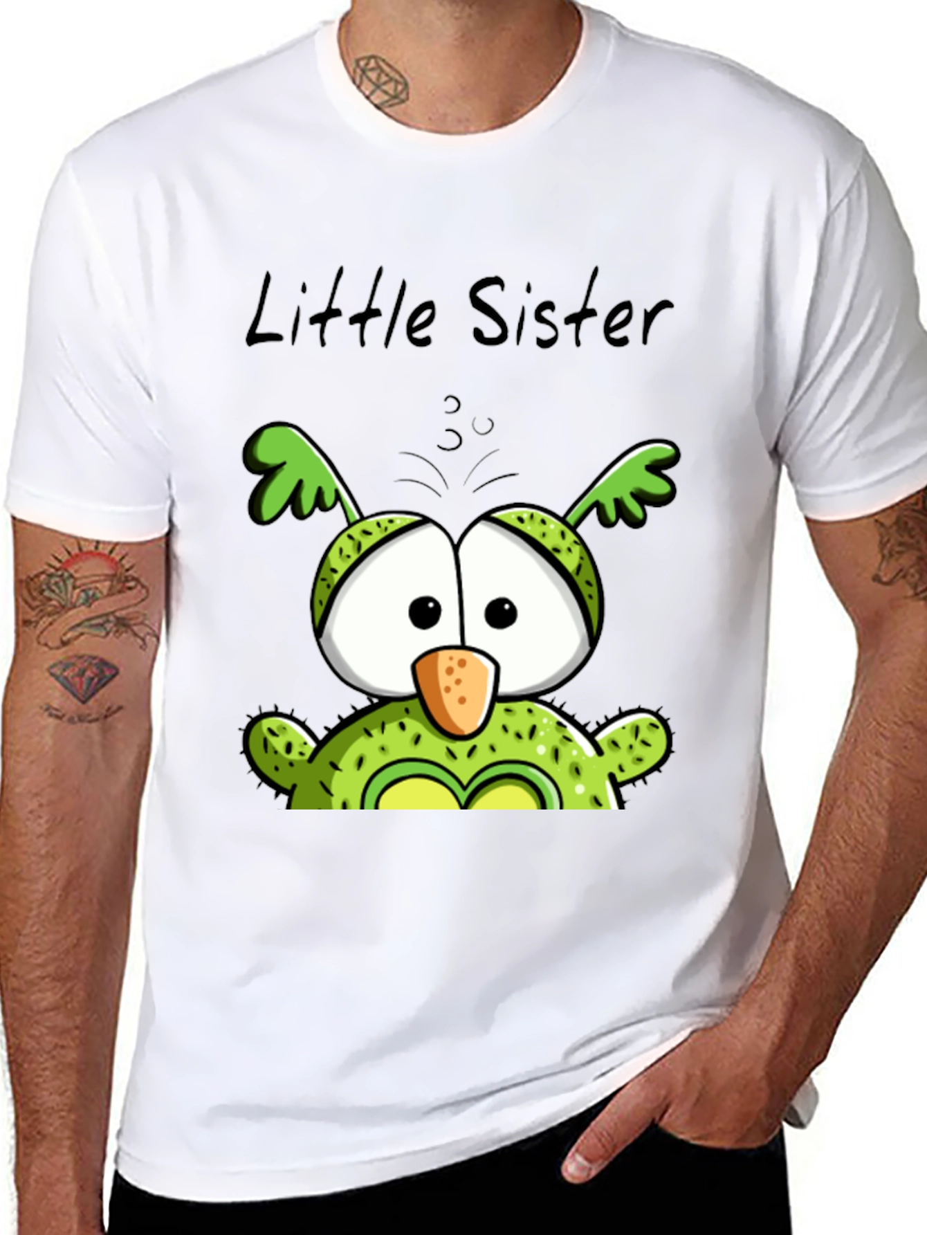 Little Sister Owl T-Shirt - Cute Family Tee