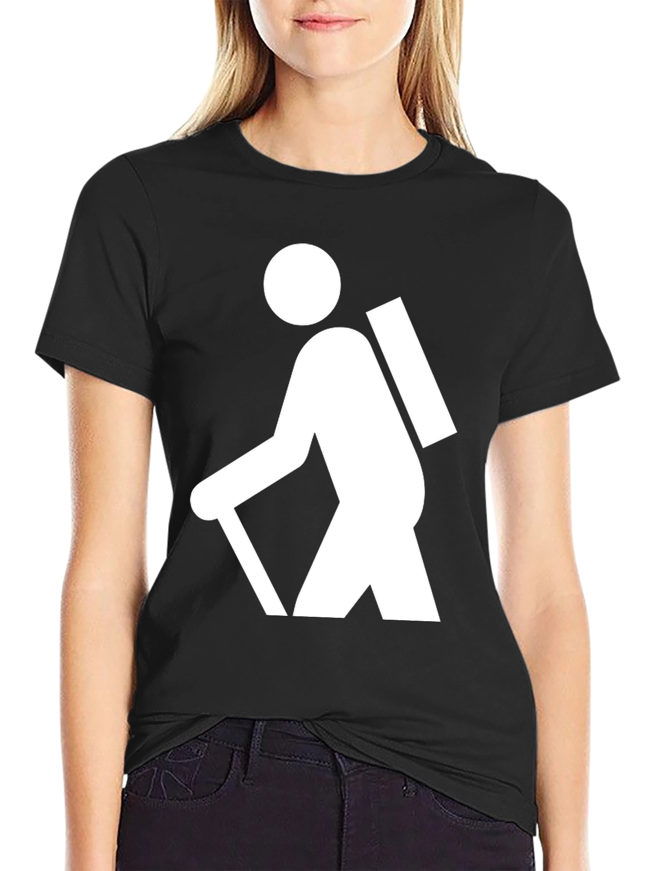 Hiking Graphic T-Shirt - Black Cotton Tee