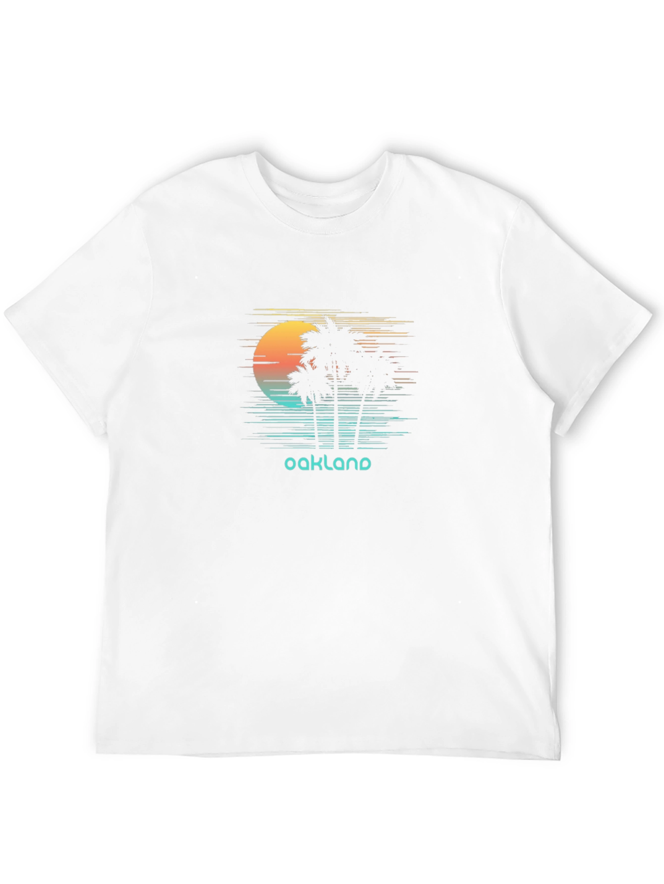 Oakland Sunset Palm Tree Graphic T-Shirt