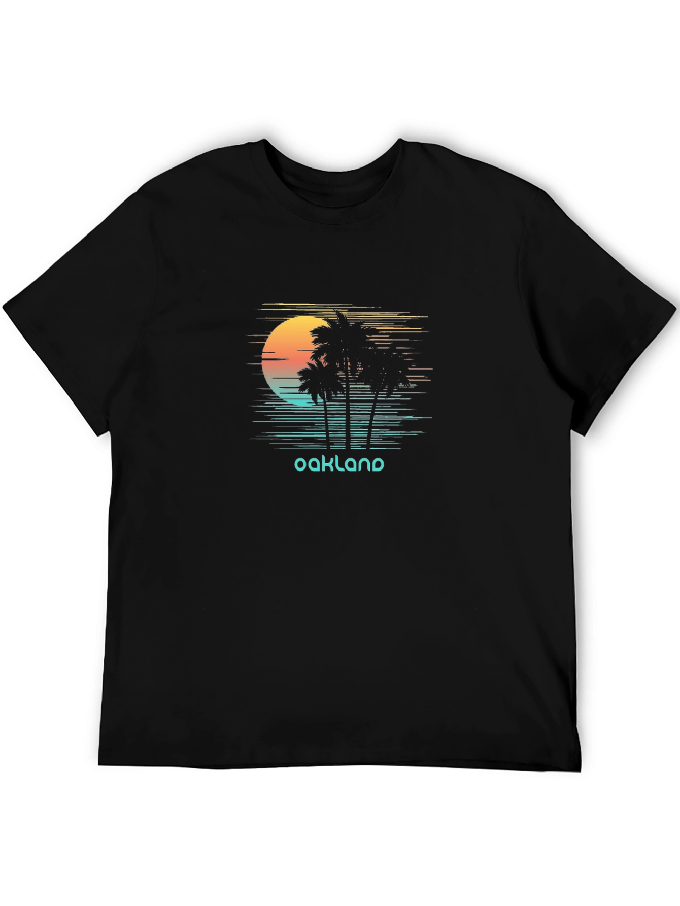 Oakland Sunset Palm Tree Graphic T-Shirt