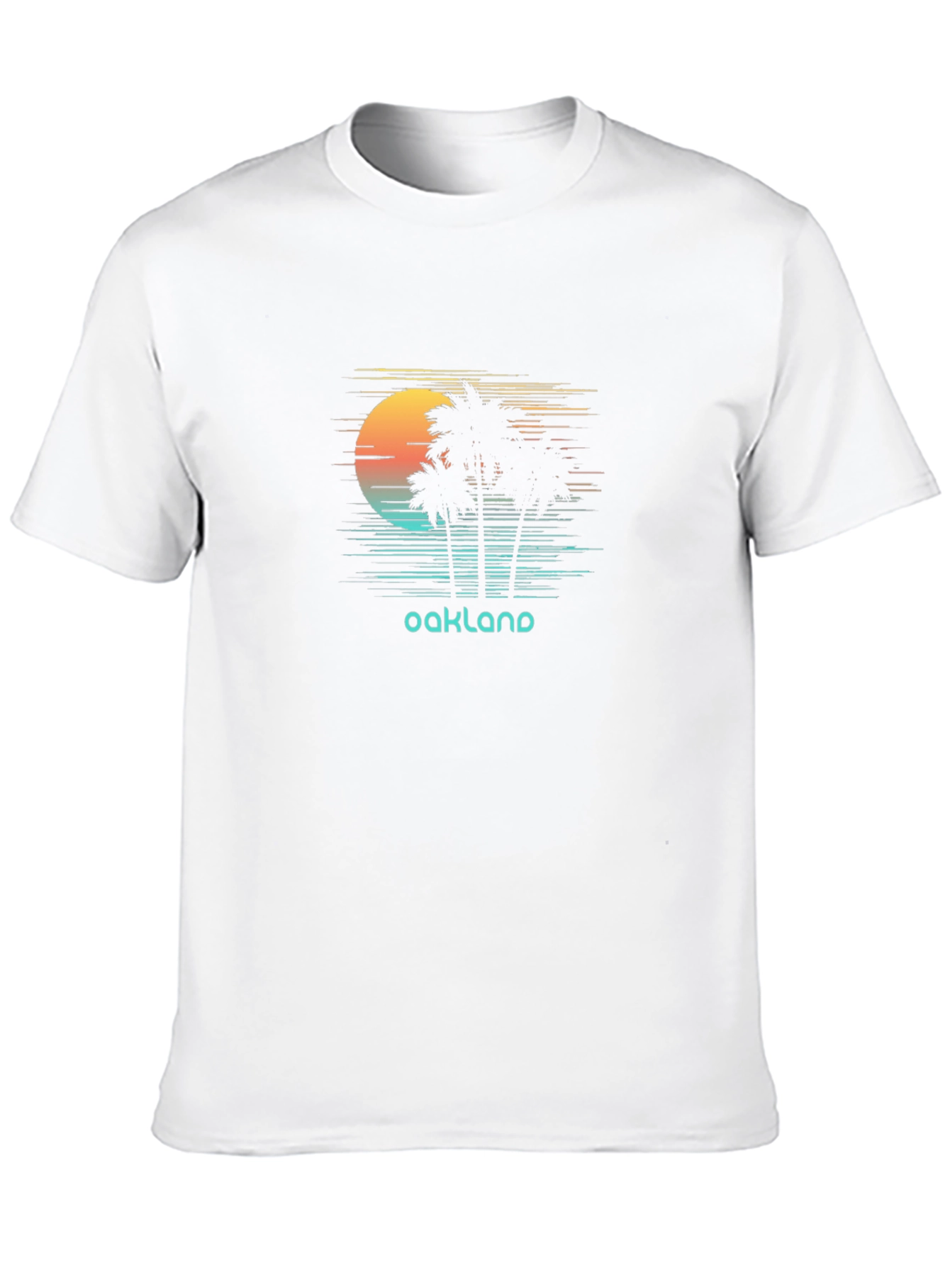 Oakland Sunset Palm Tree Graphic T-Shirt
