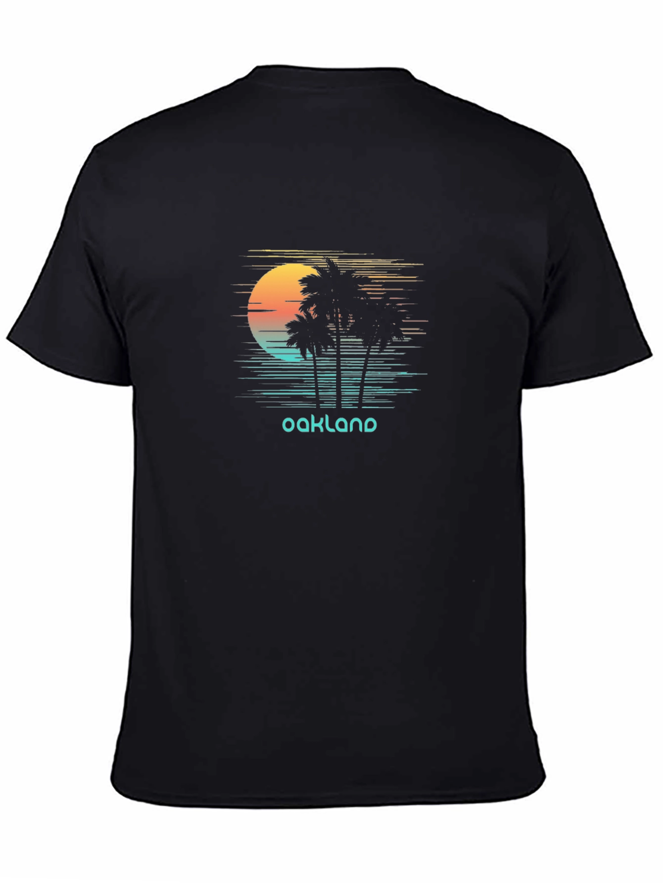 Oakland Sunset Palm Tree Graphic T-Shirt