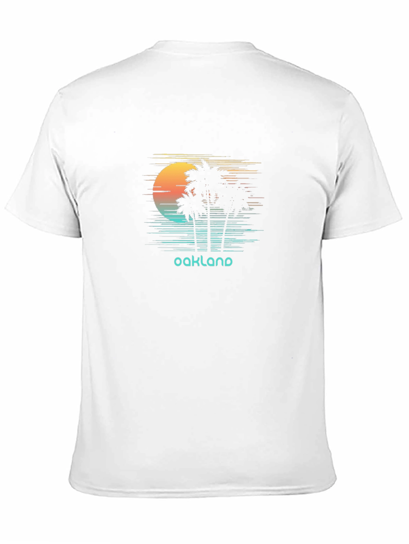 Oakland Sunset Palm Tree Graphic T-Shirt