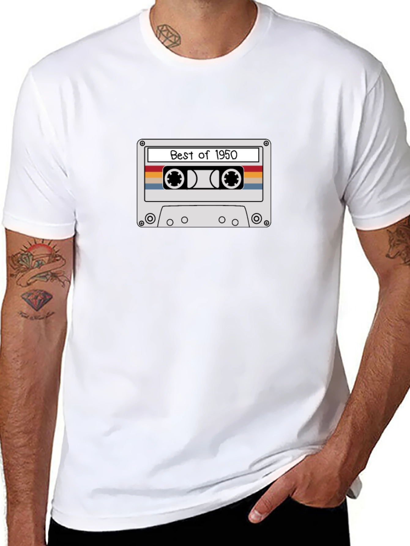 Retro Best of 1950 Cassette Tape Graphic T-Shirt
