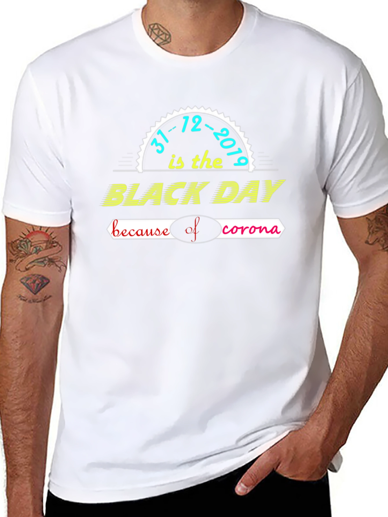 Black Day Corona Virus Graphic T-Shirt