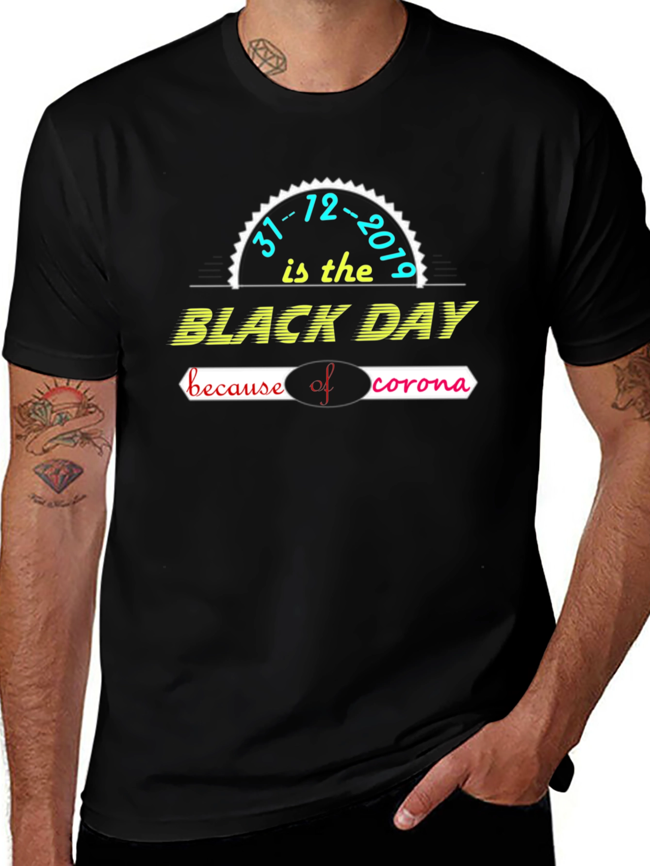 Black Day Corona Virus Graphic T-Shirt