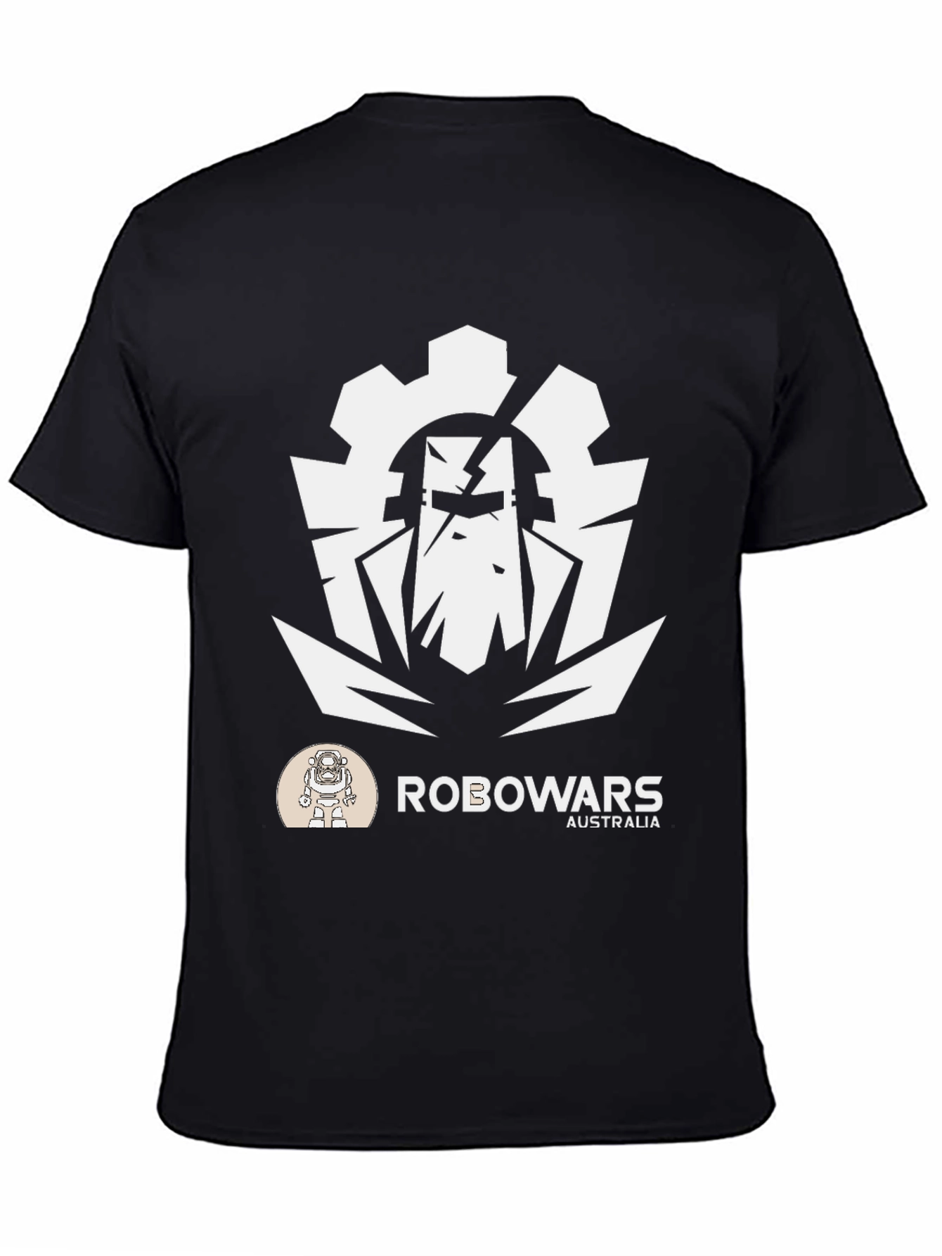 Robowars Australia Black T-Shirt - Robot Combat Design