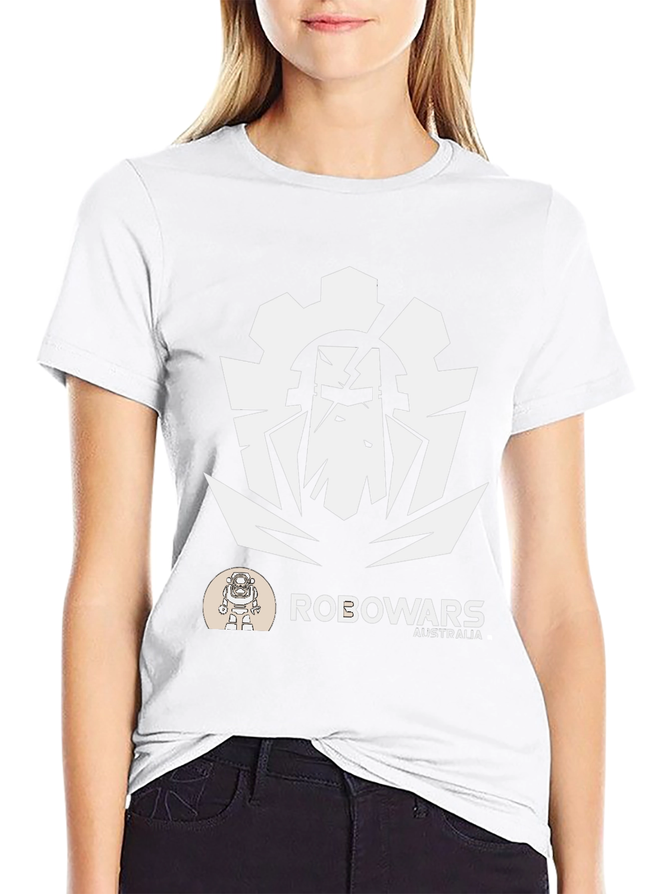 Robowars Australia Black T-Shirt - Robot Combat Design