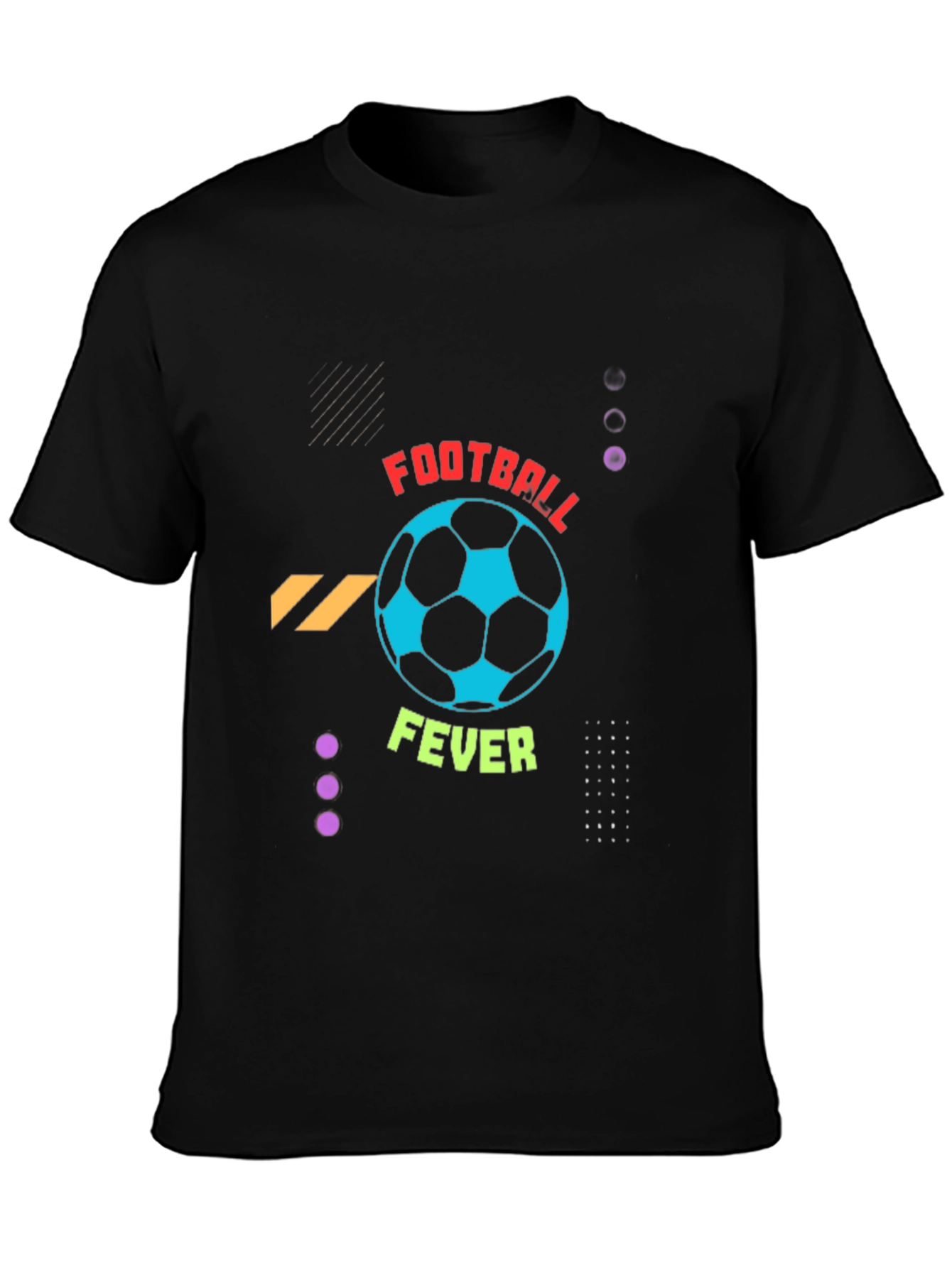 Football Fever Graphic Tee - Black