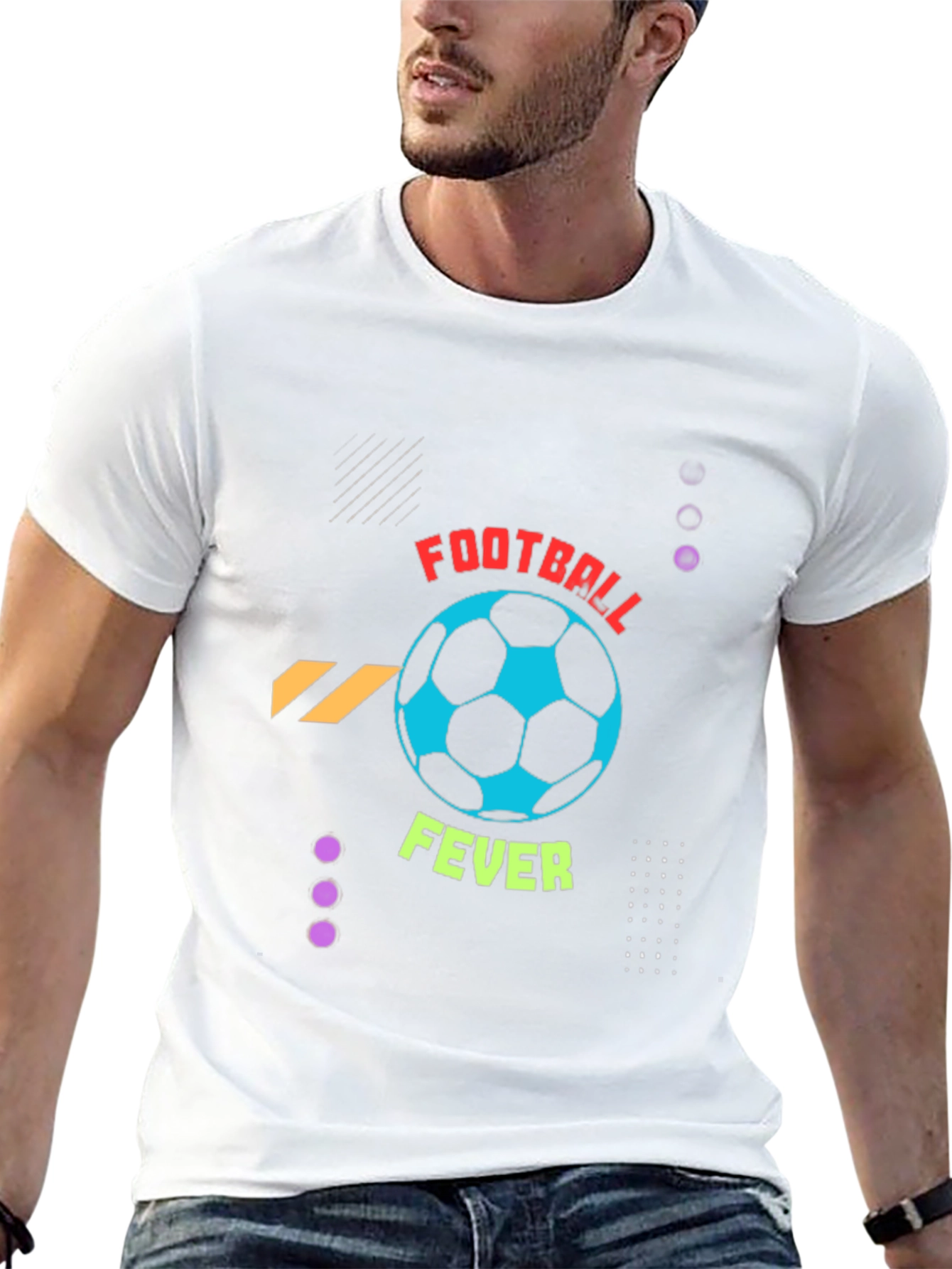Football Fever Graphic Tee - Black