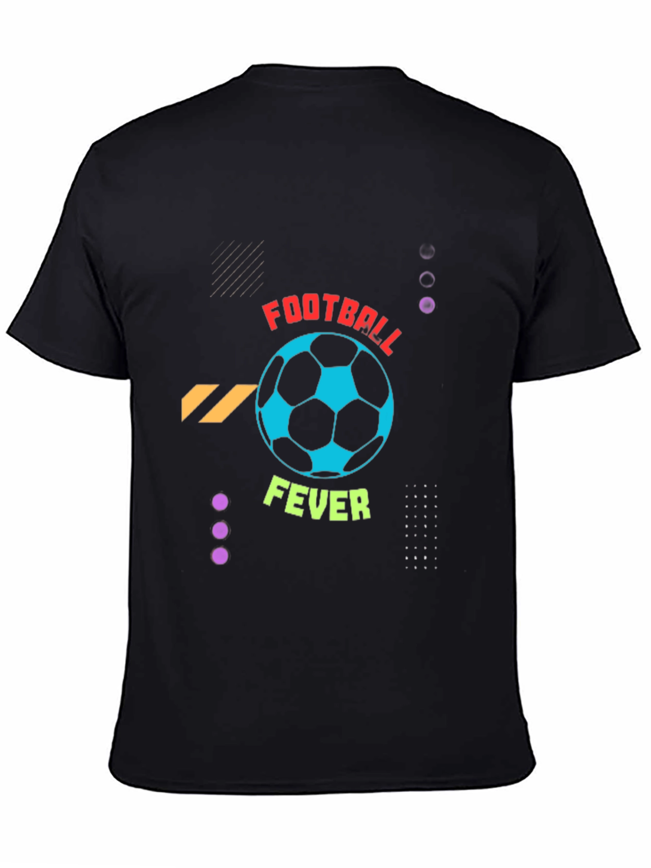 Football Fever Graphic Tee - Black