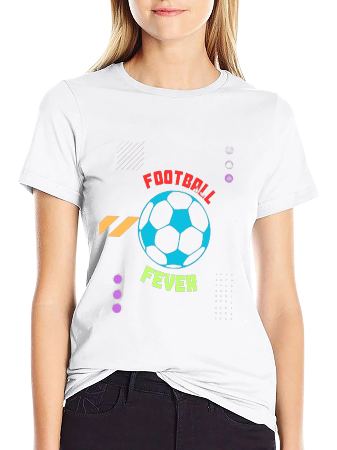 Football Fever Graphic Tee - Black