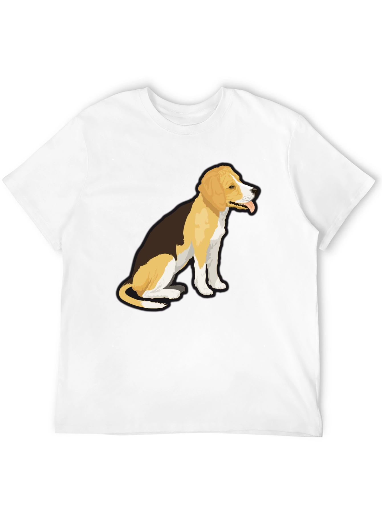 Dog Graphic T-Shirt - Black Casual Wear