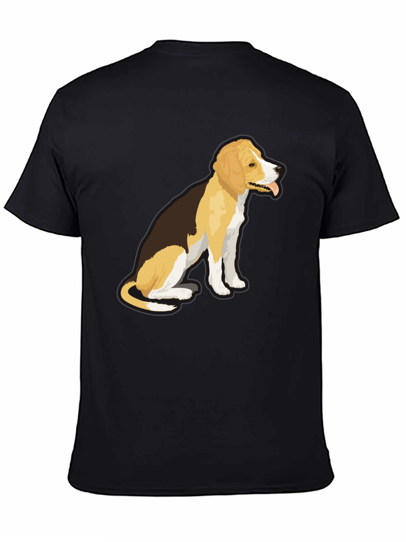 Dog Graphic T-Shirt - Black Casual Wear