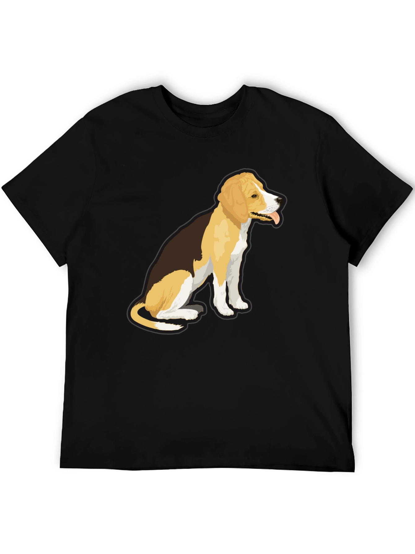 Dog Graphic T-Shirt - Black Casual Wear