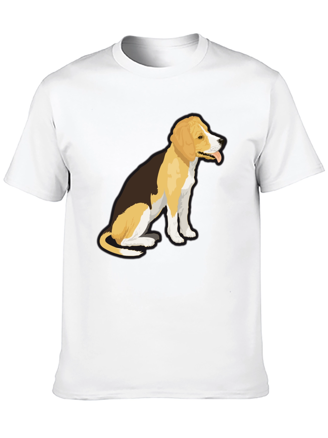 Dog Graphic T-Shirt - Black Casual Wear