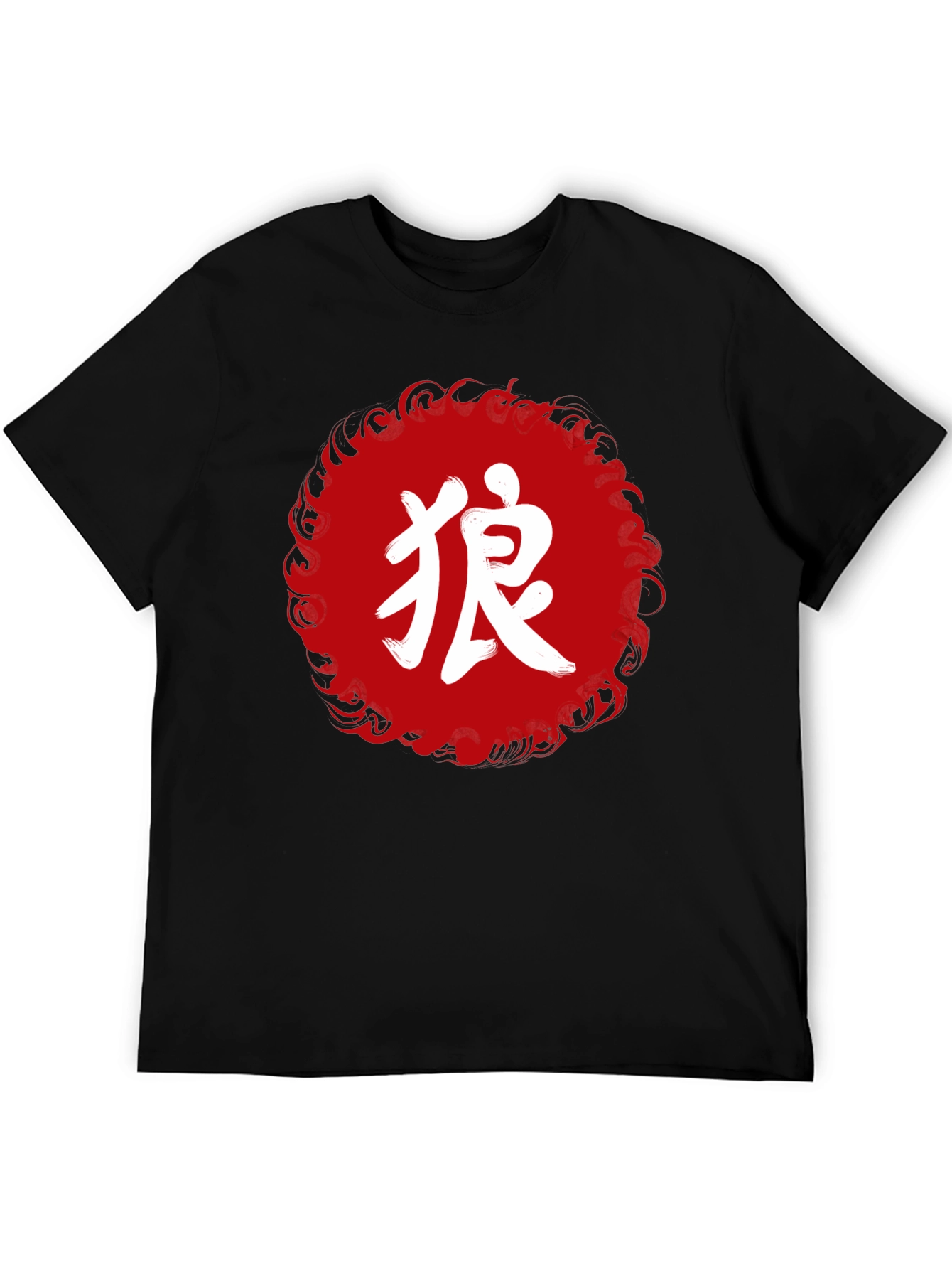 Japanese Wolf Graphic T-Shirt