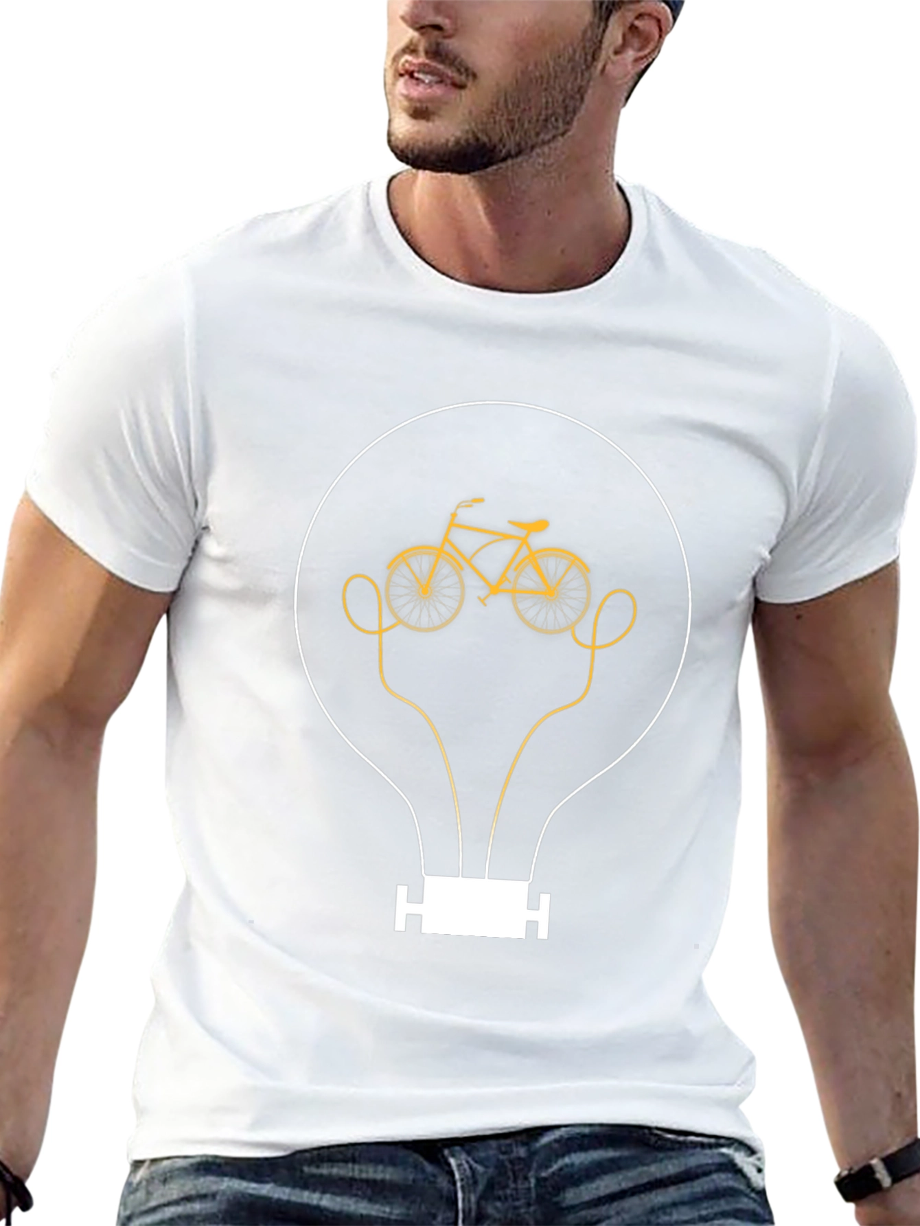 Bike Bulb Graphic Tee - Mens Black T-Shirt