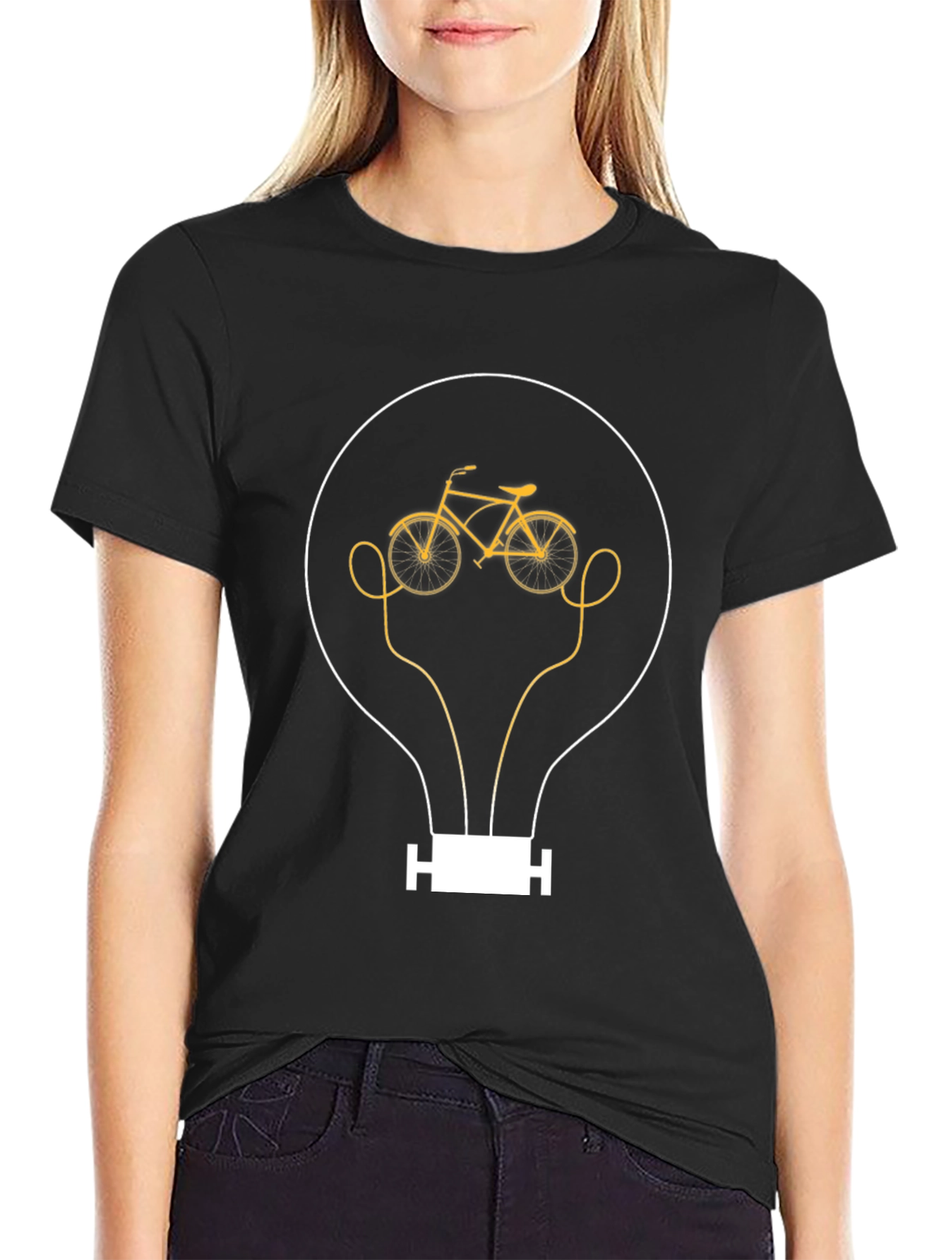Bike Bulb Graphic Tee - Mens Black T-Shirt