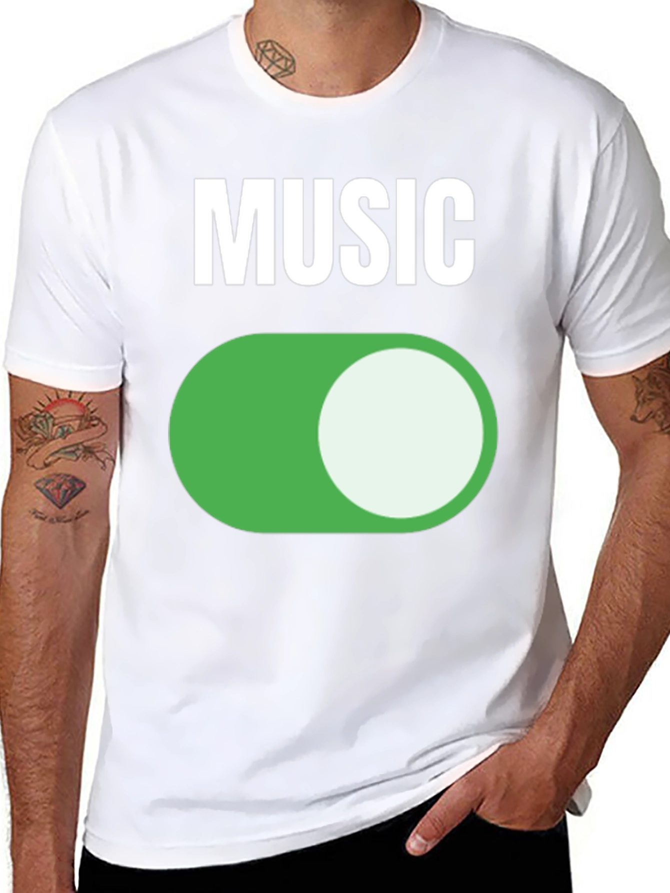 Music On Black T-Shirt