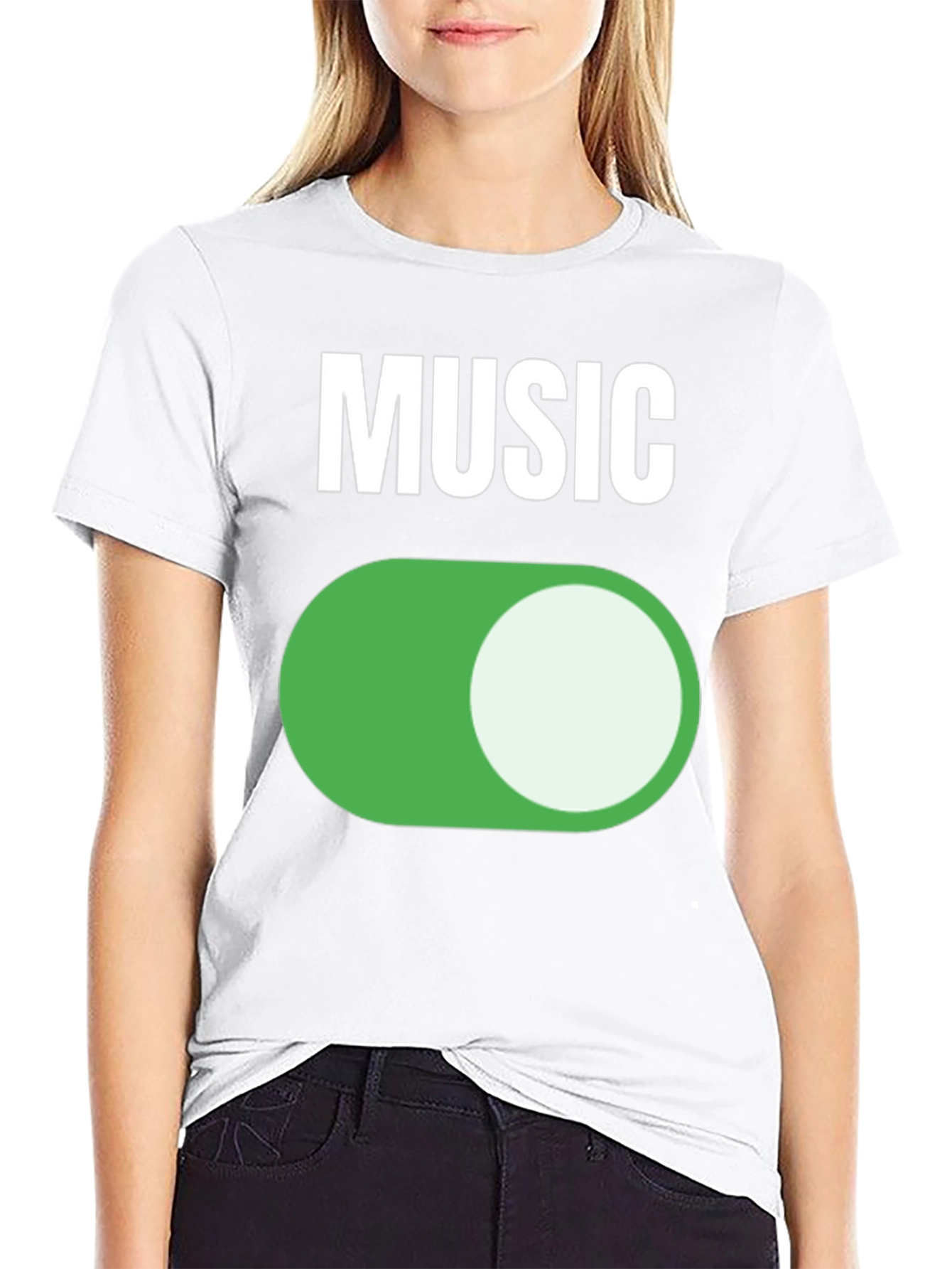 Music On Black T-Shirt