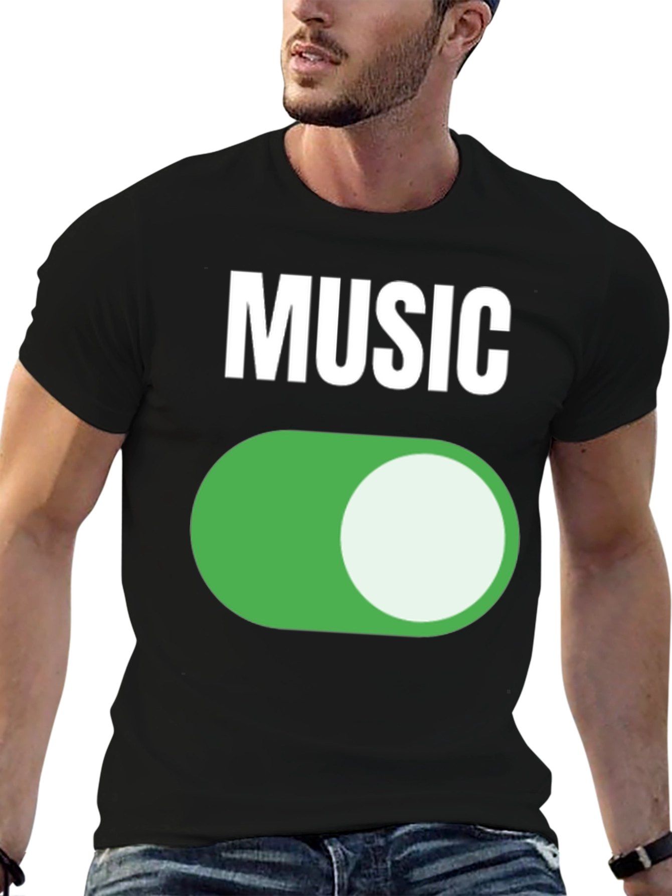 Music On Black T-Shirt