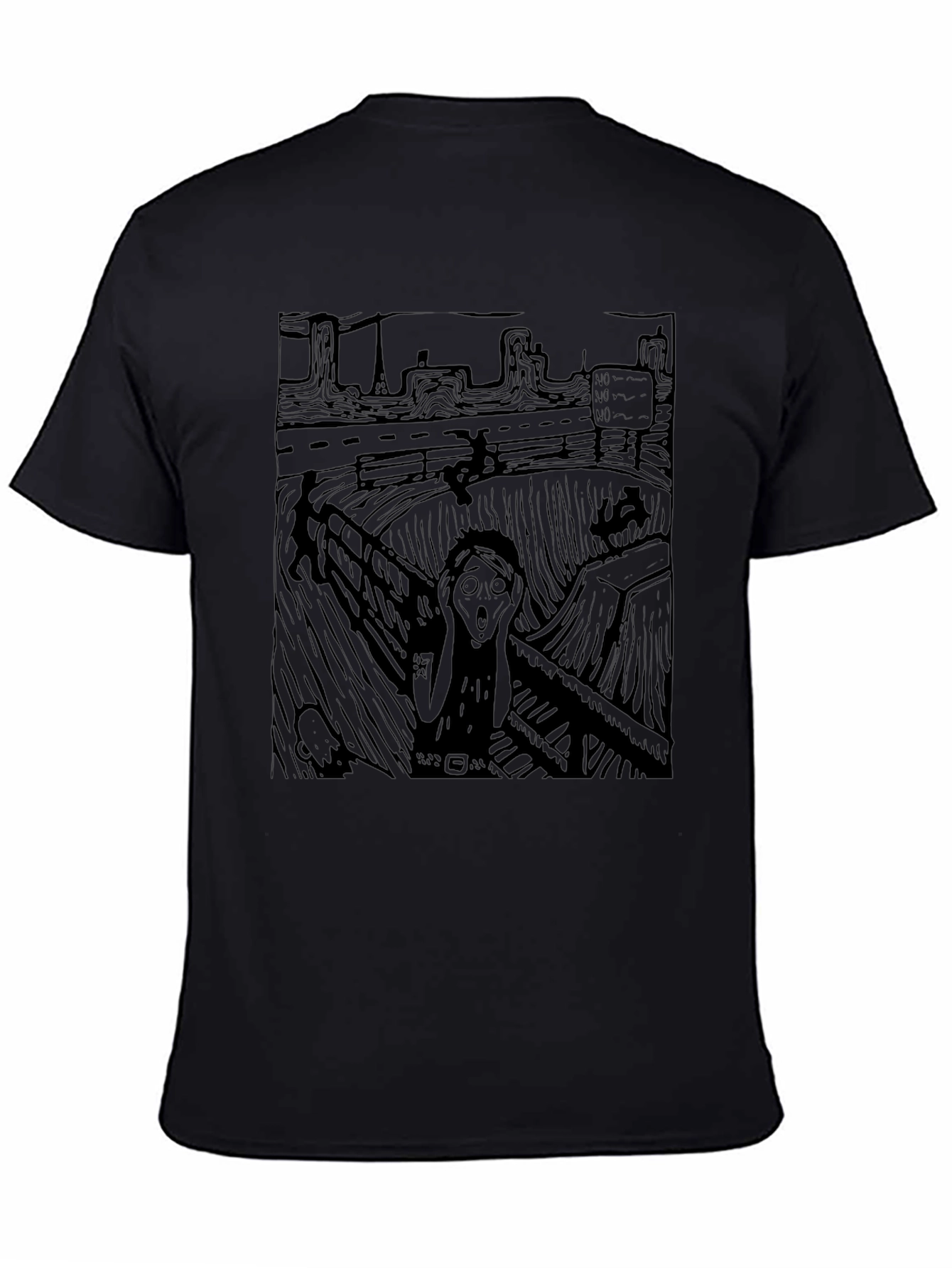 Black The Scream Graphic Tee