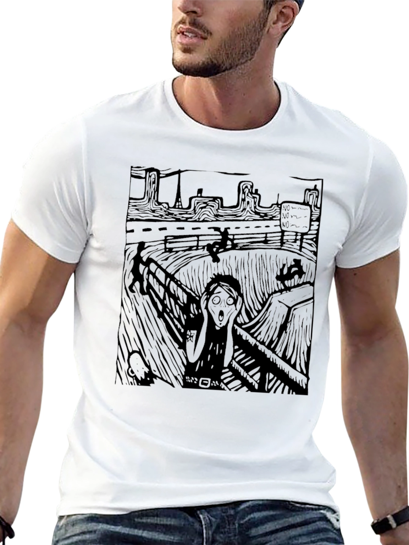 Black The Scream Graphic Tee