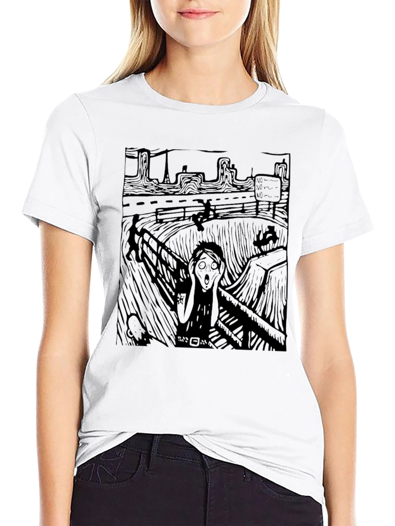 Black The Scream Graphic Tee